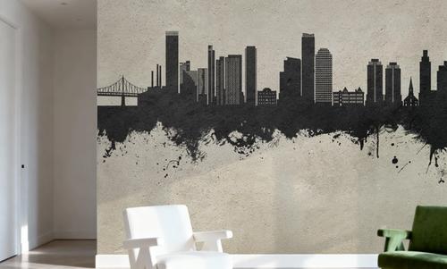 Queens New York Skyline Concrete