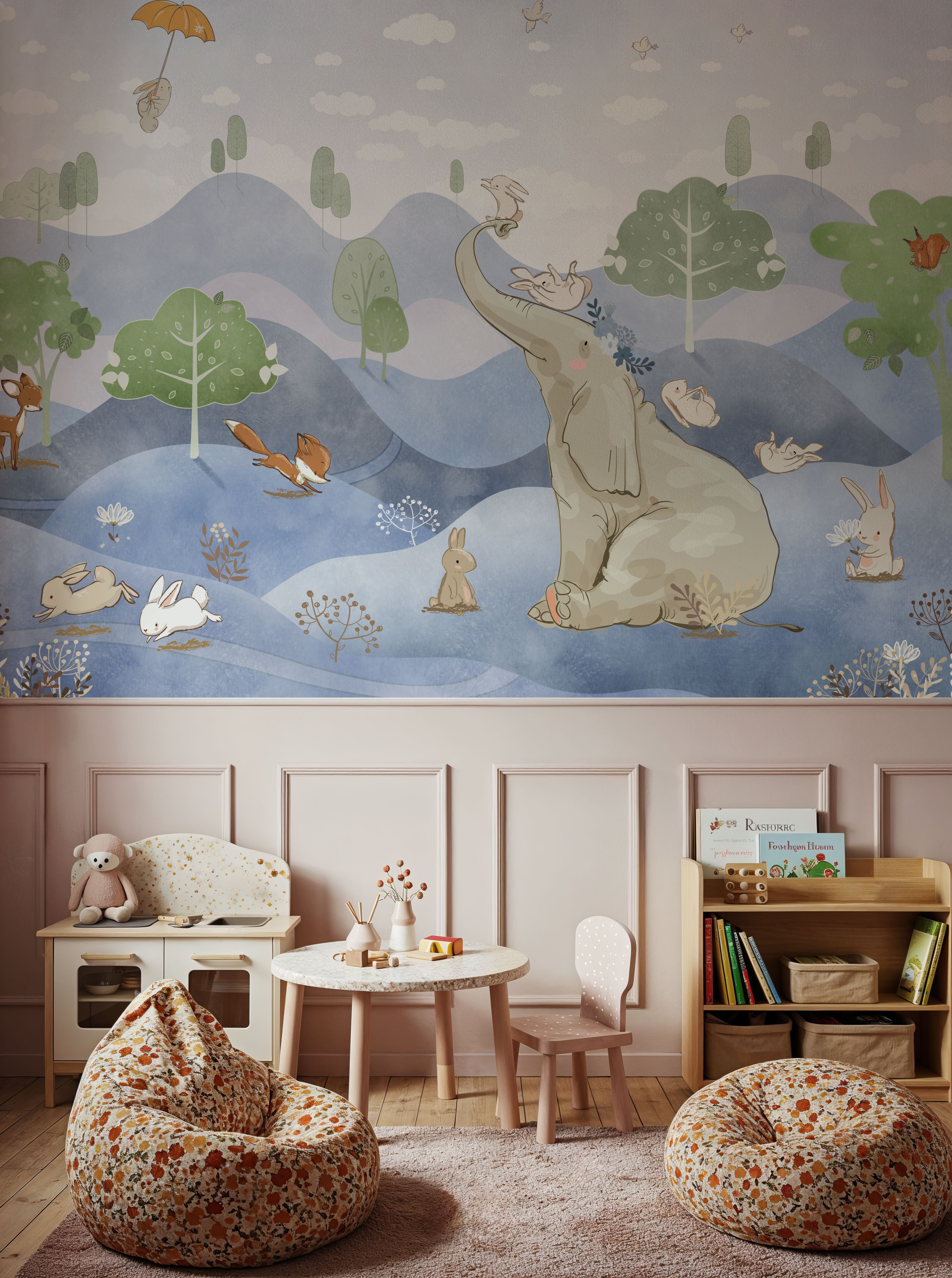 Bunny Friends, Blue