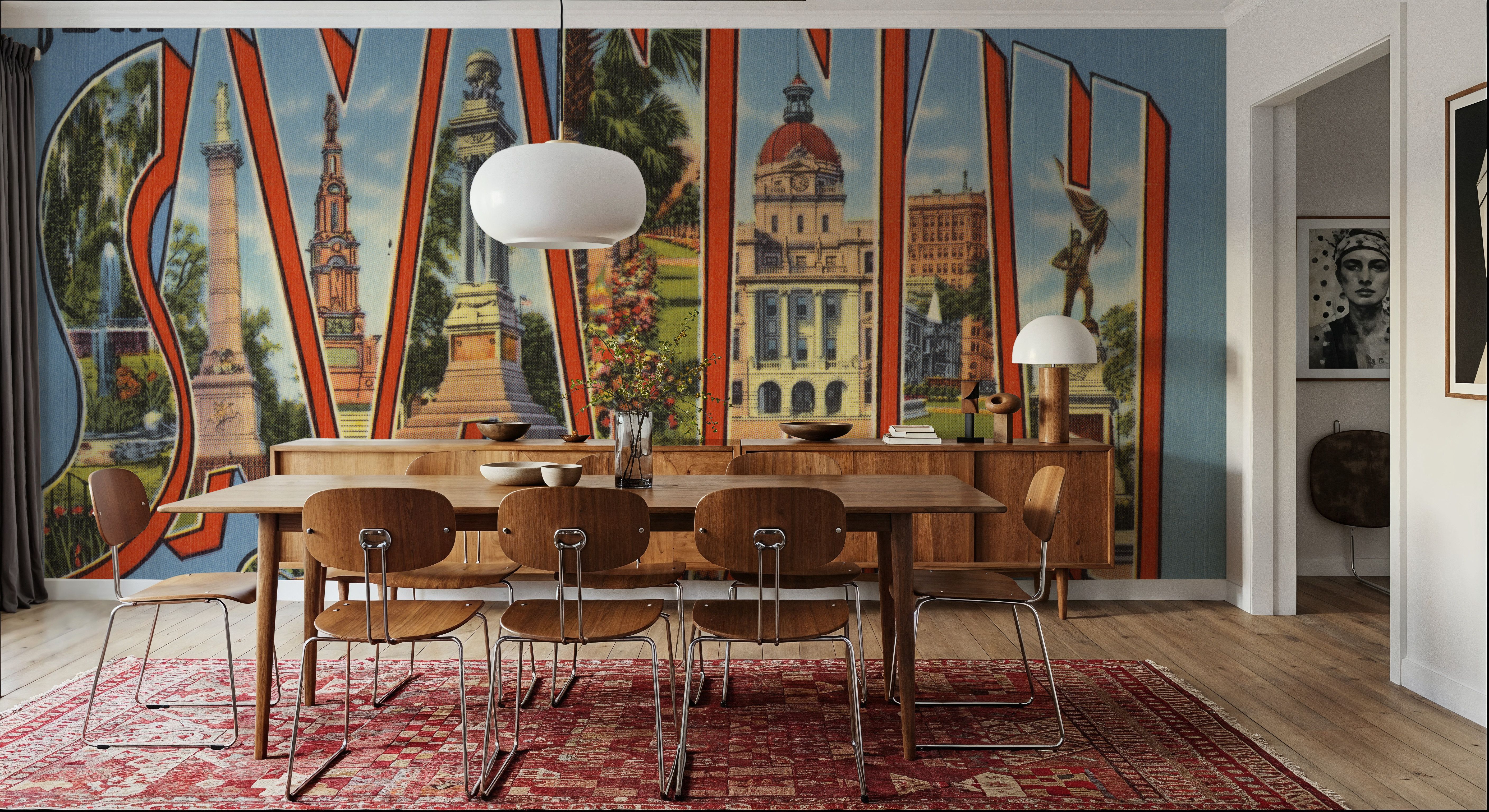 Greetings from Savannah - Screenprint Postcard