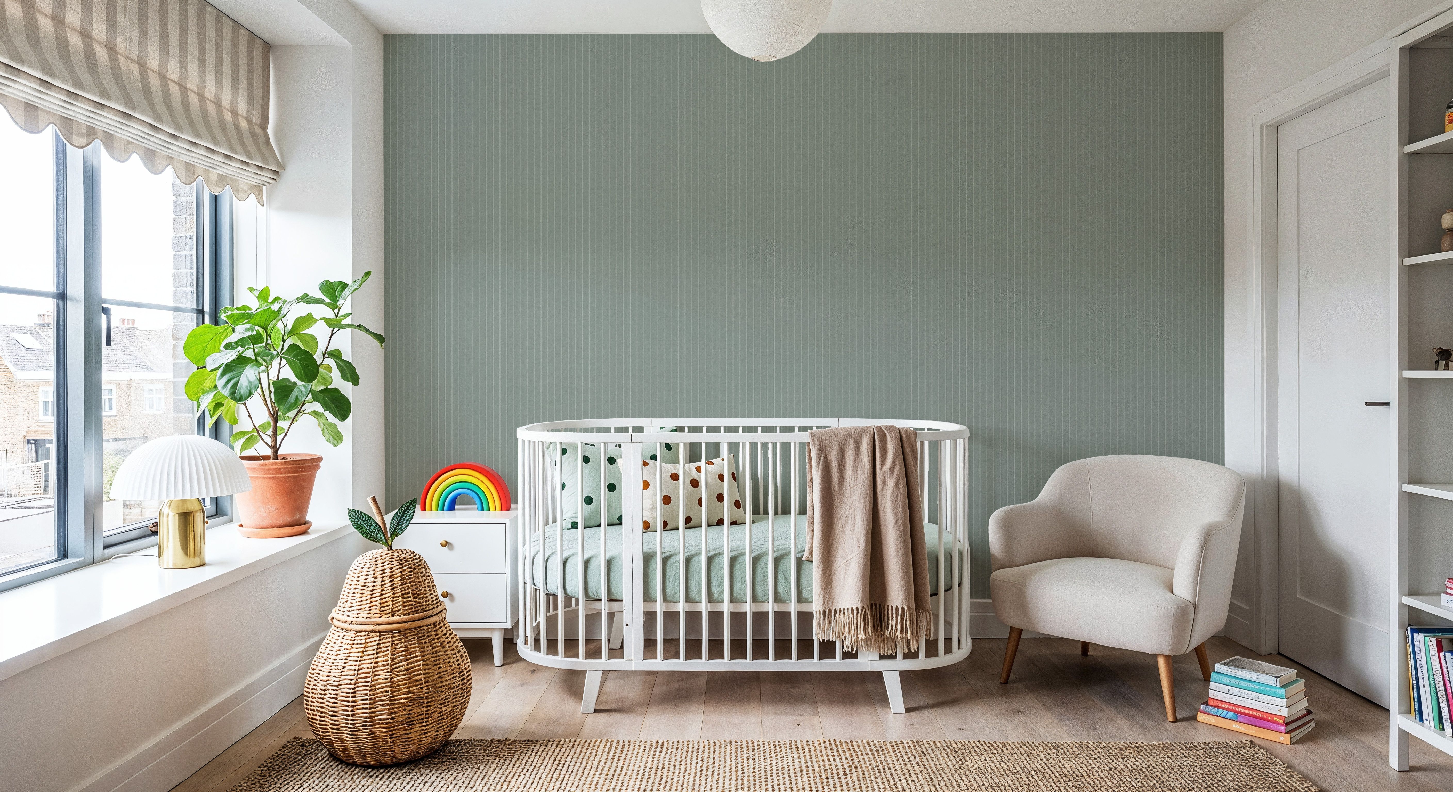Tailor's Pin Stripe, Sage
