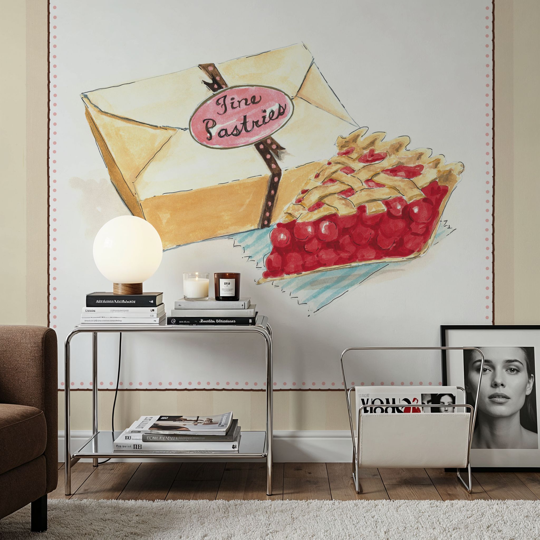 Slice of Pie on Stripes