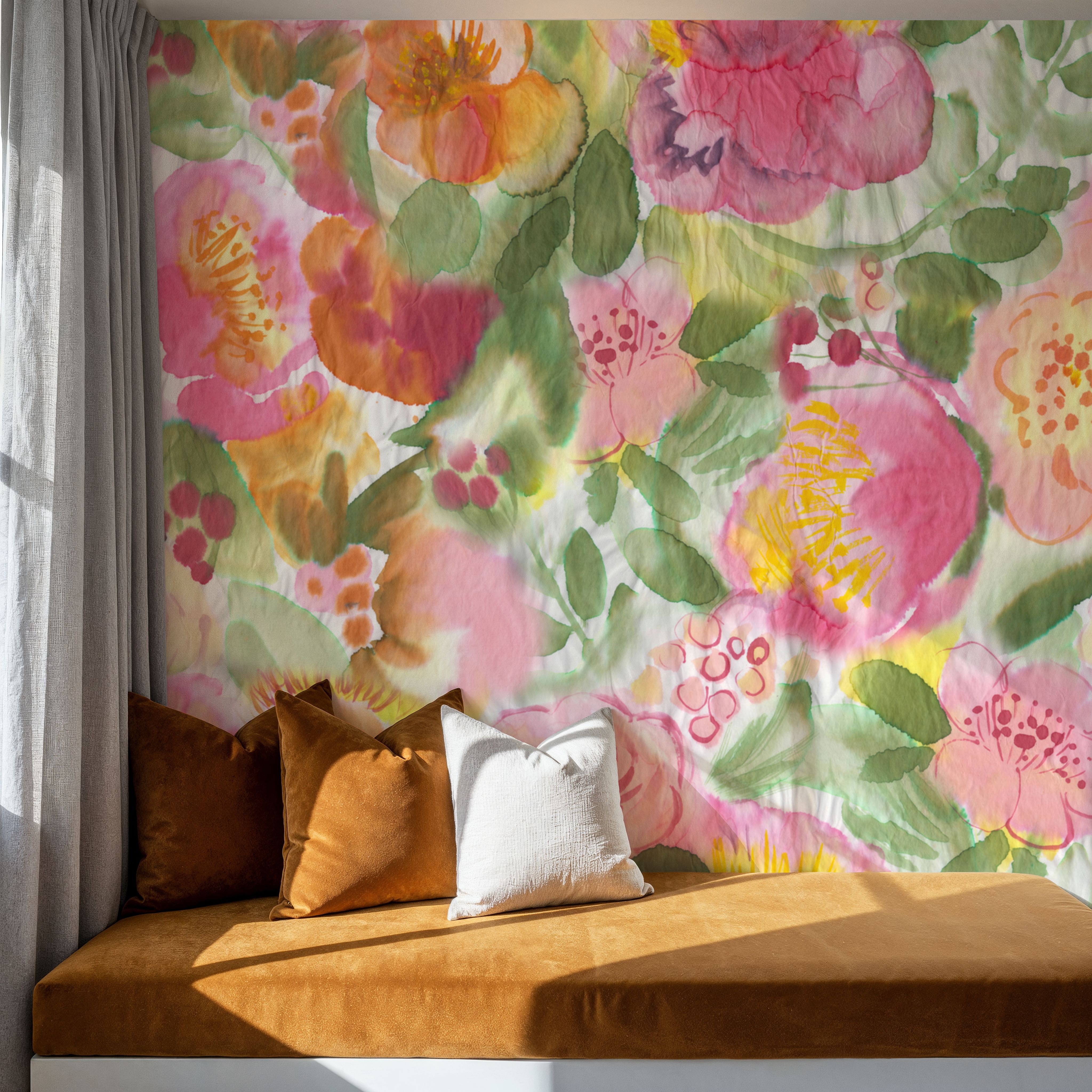 Colourful Watercolor Painted Floral
