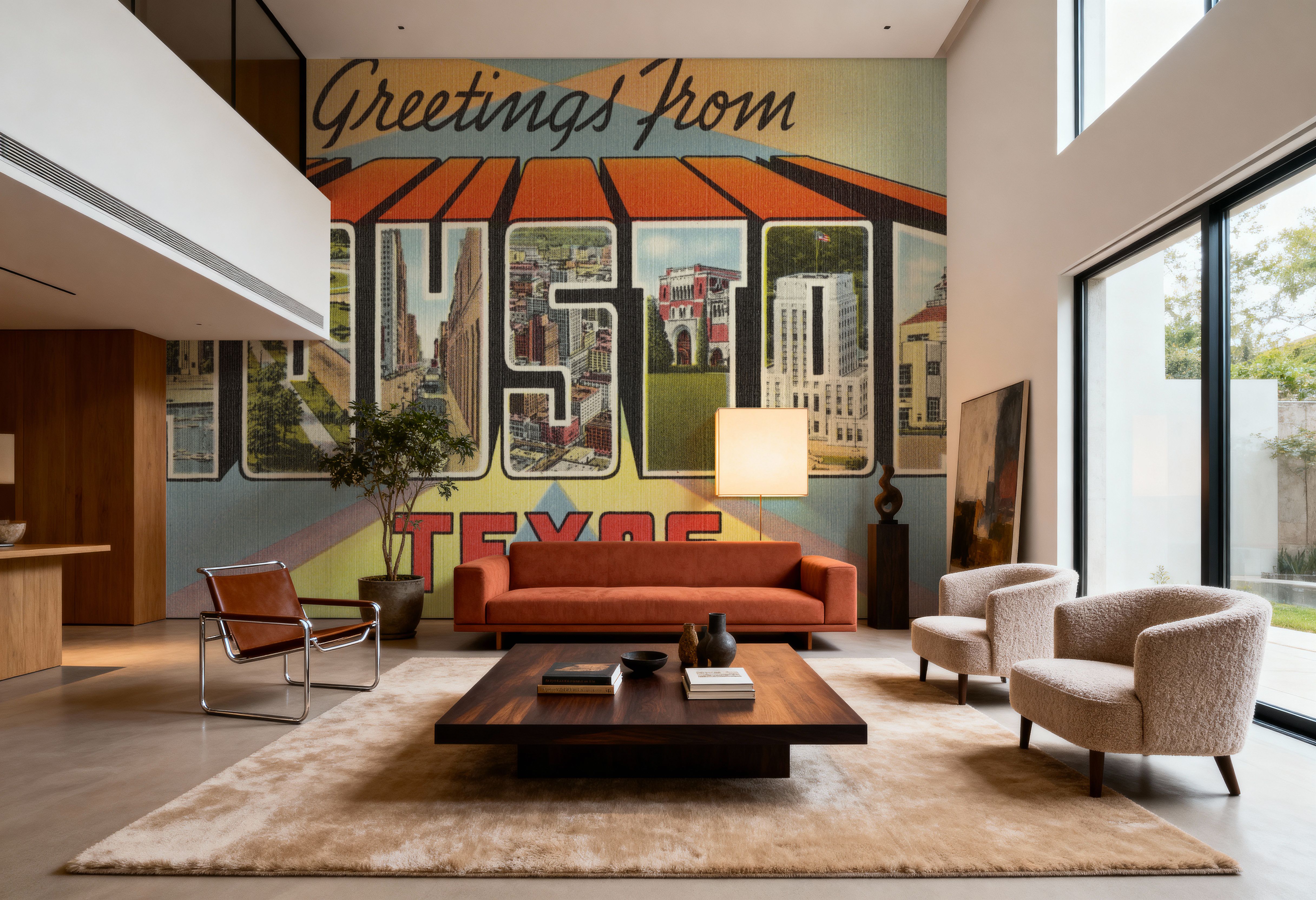 Greetings from Houston - Screenprint Postcard