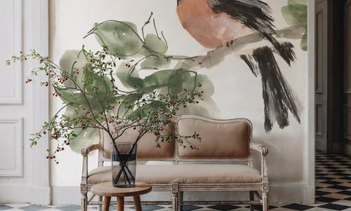 Bird and Leaves II