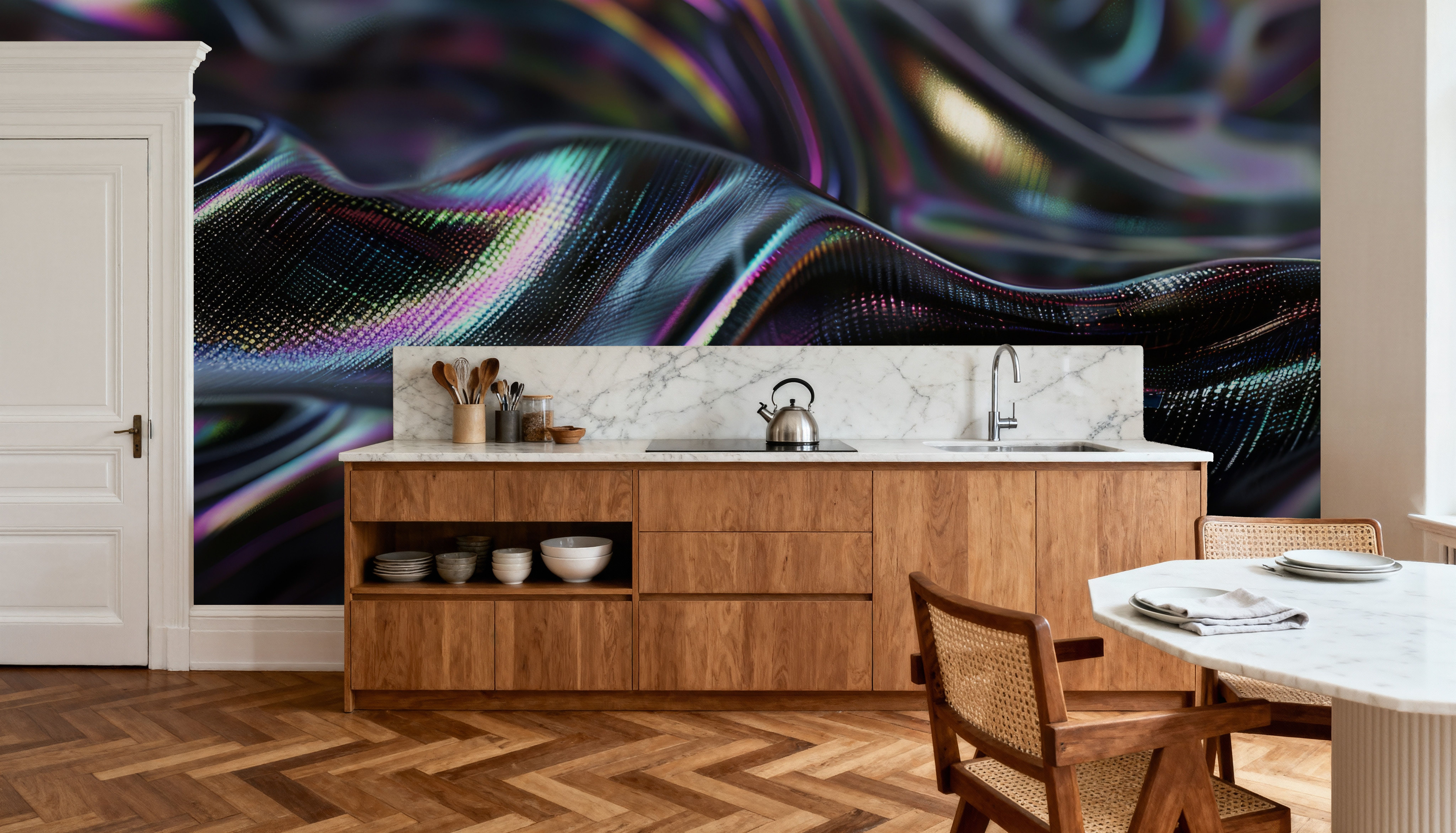 Holographic Fabric, Wallpaper