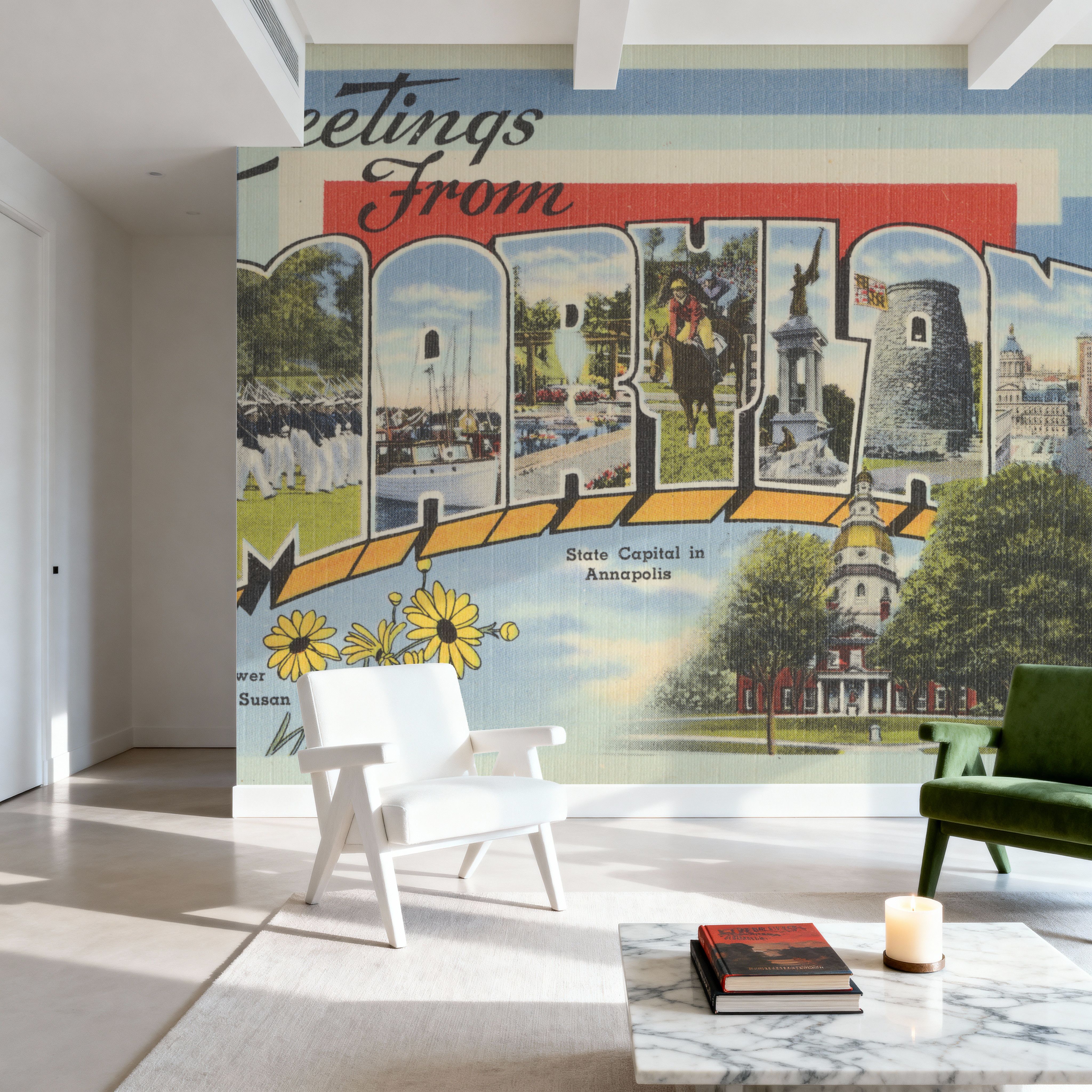 Greetings from Maryland - Screenprint Postcard