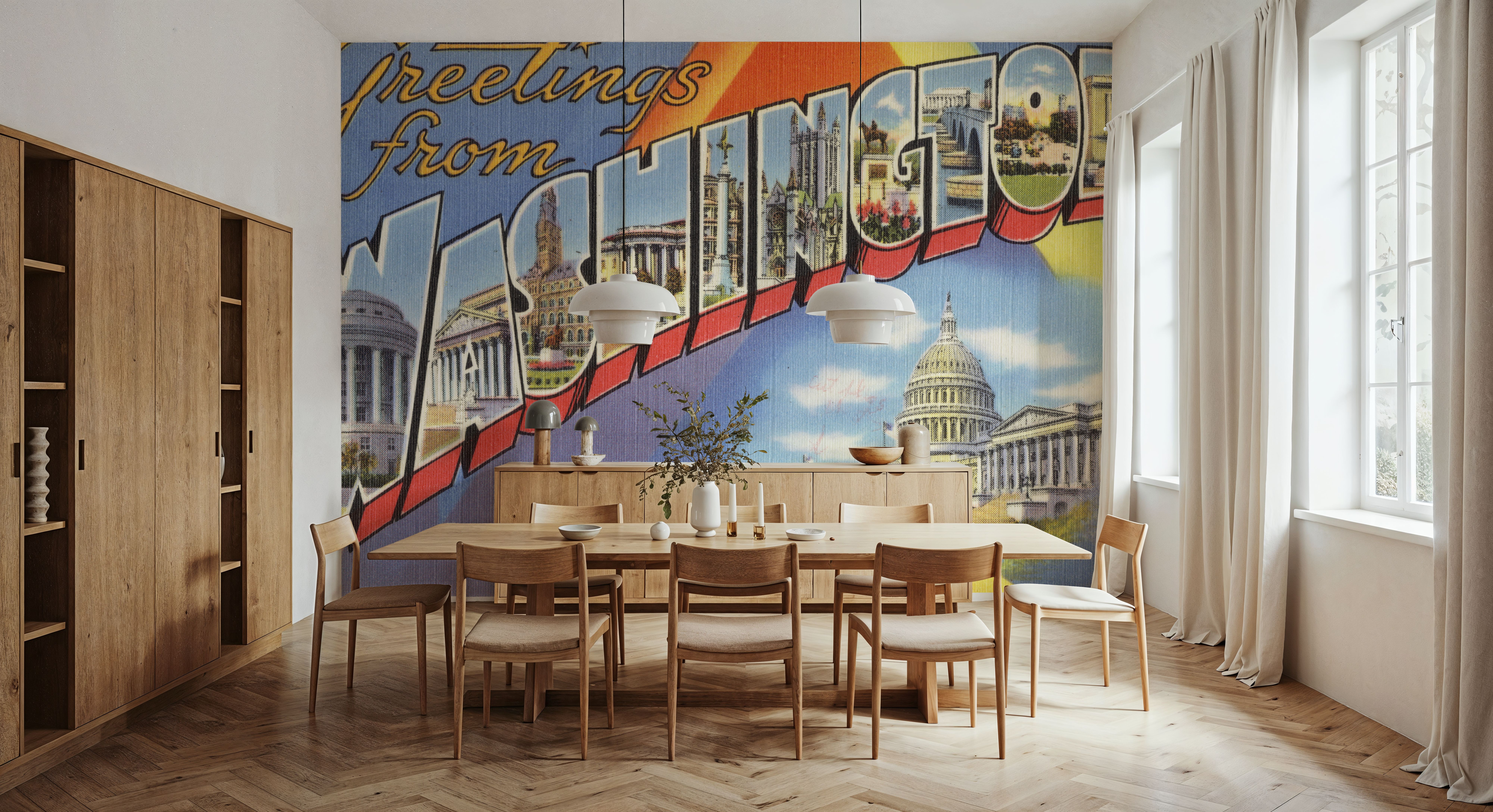 Greetings from Washington - Screenprint Postcard