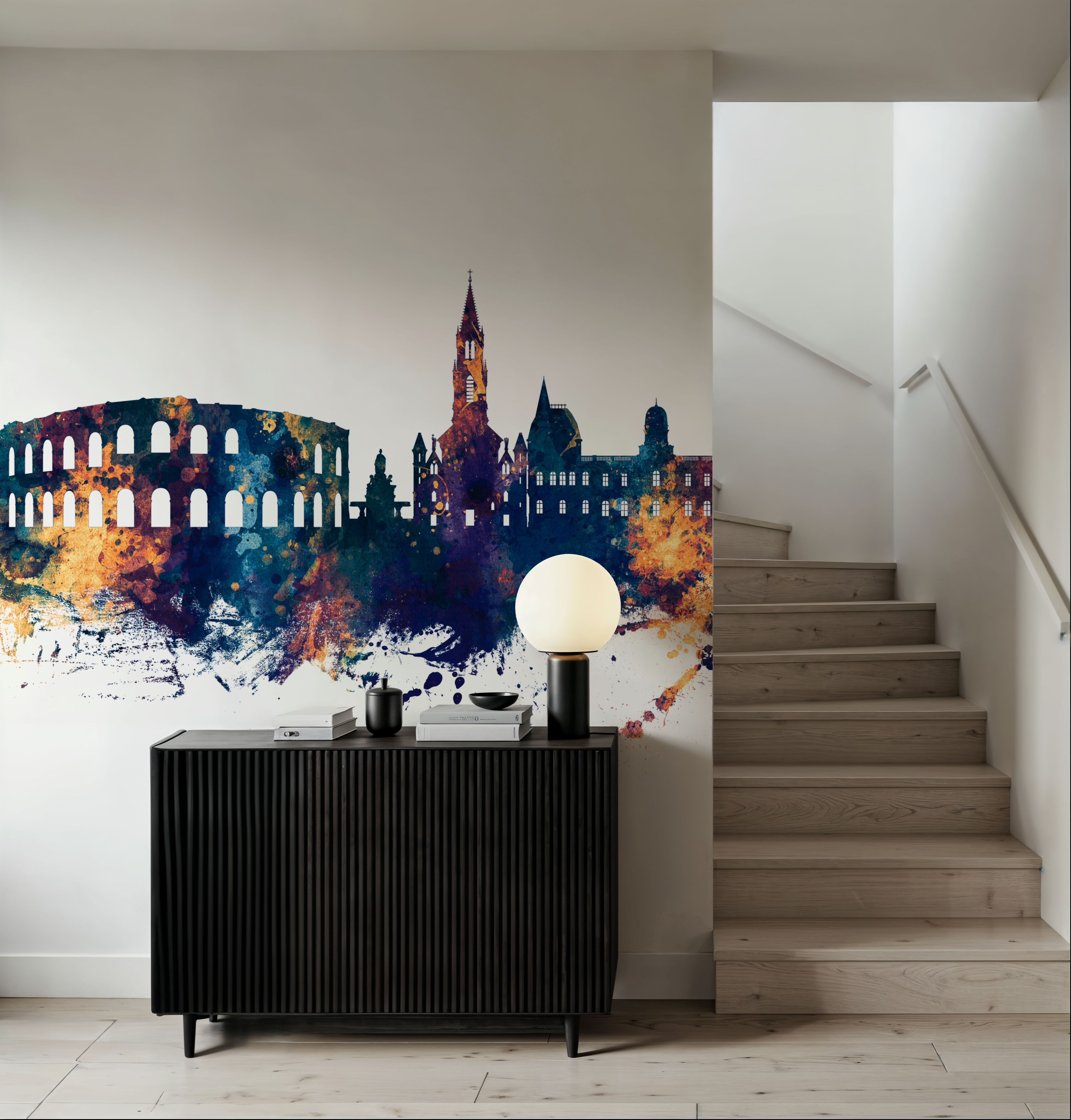 Nîmes France Skyline Blue & Bronze