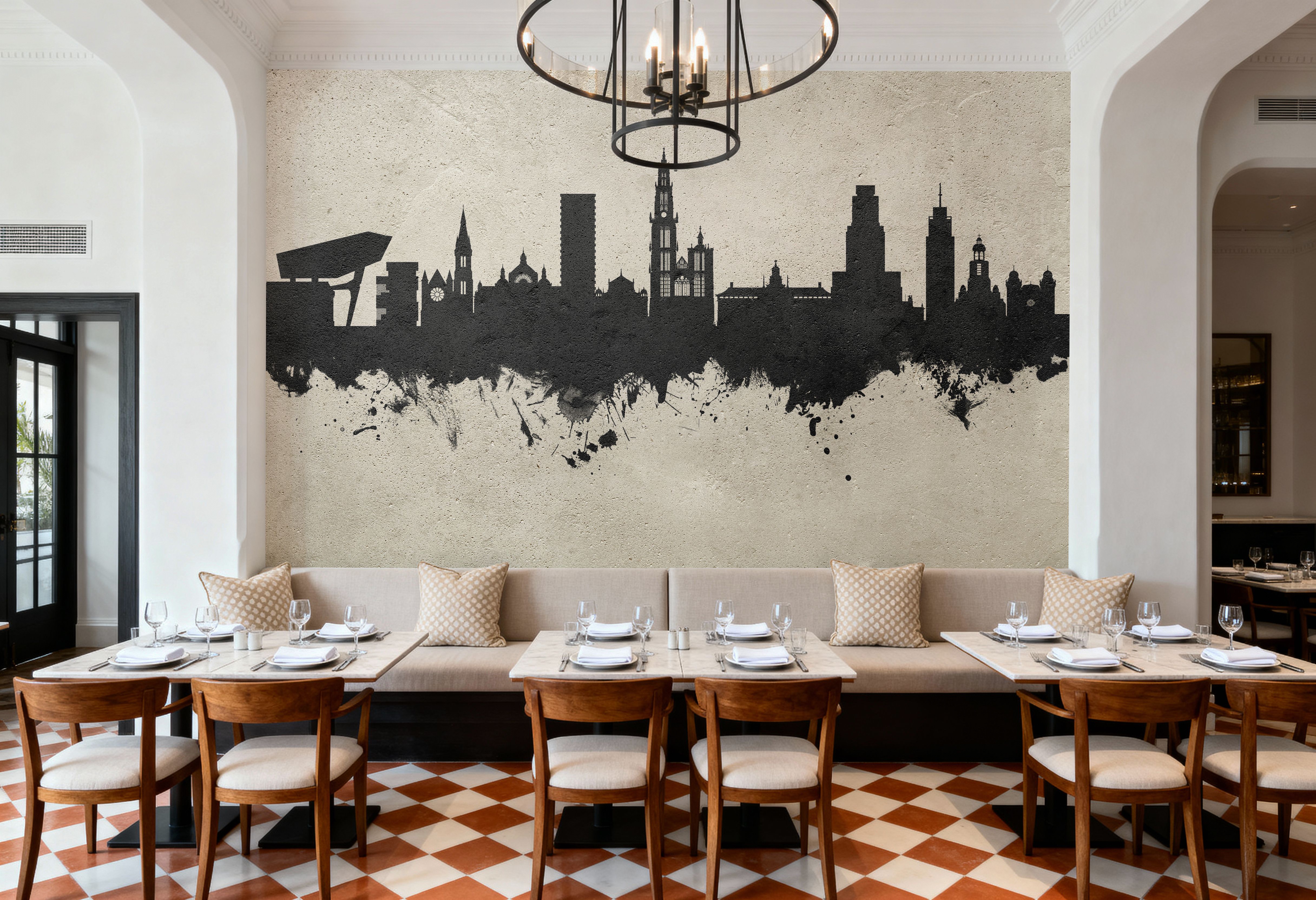 Antwerp Belgium Skyline Concrete, Wallpaper