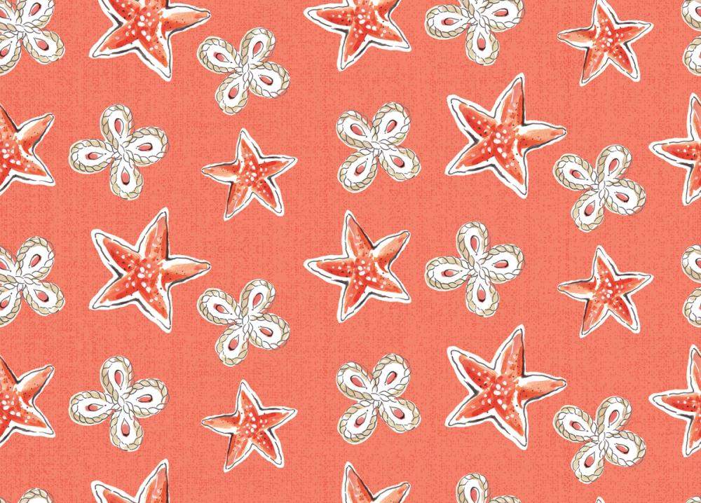 Maritime Stars Red on Red