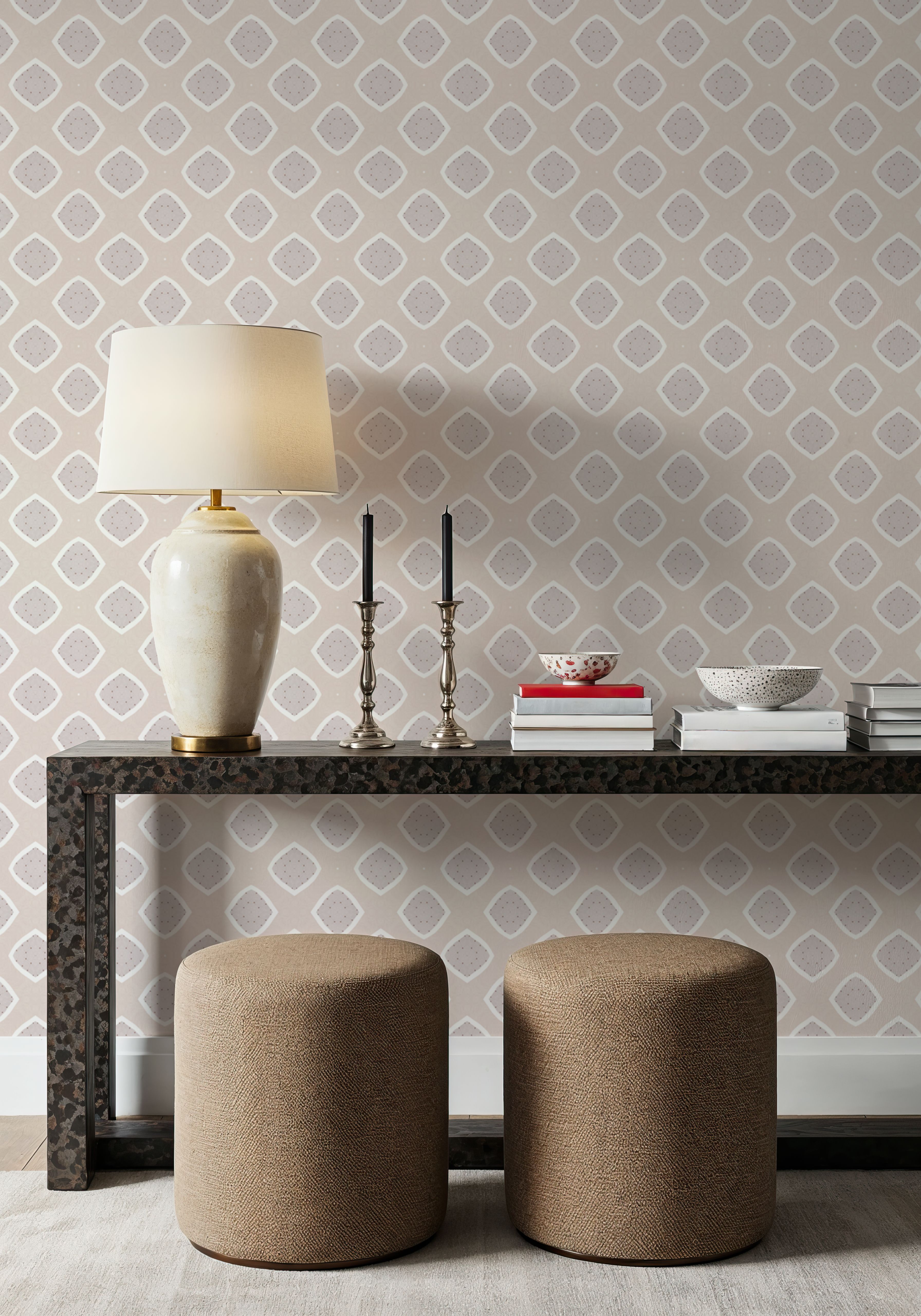 Zelij Squares On Beige