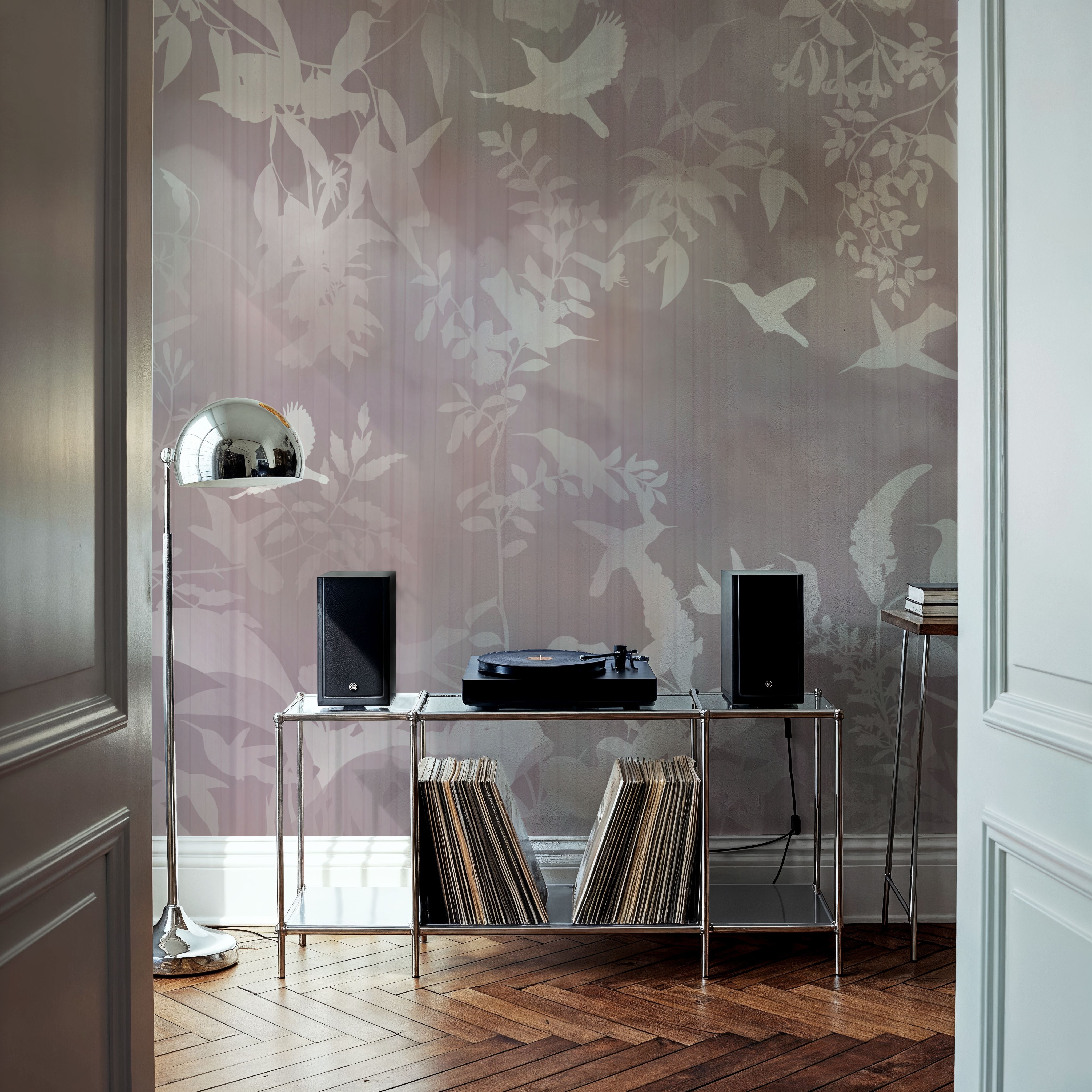 Birds in the Fog Red