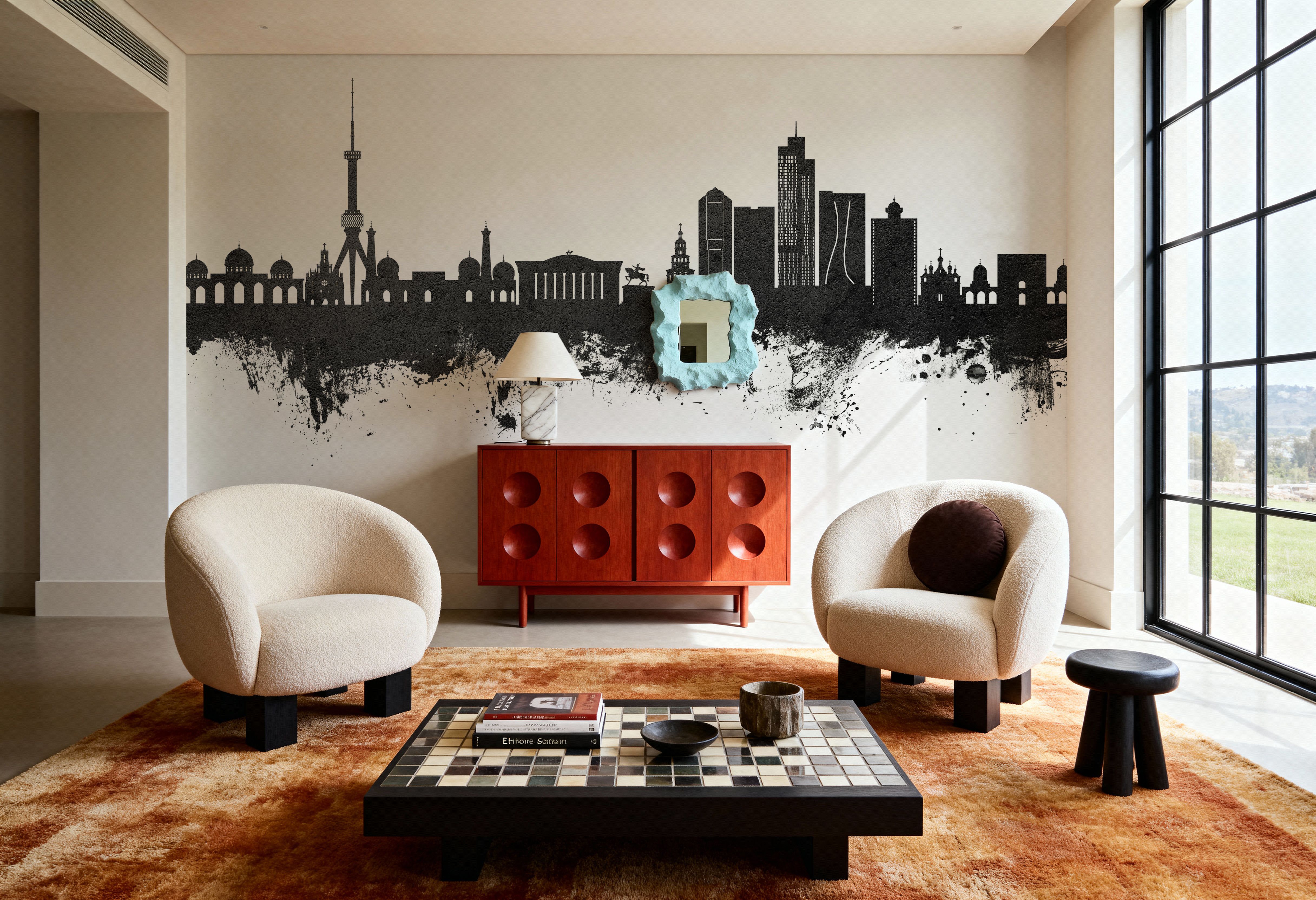 Tashkent Uzbekistan Skyline Black & White