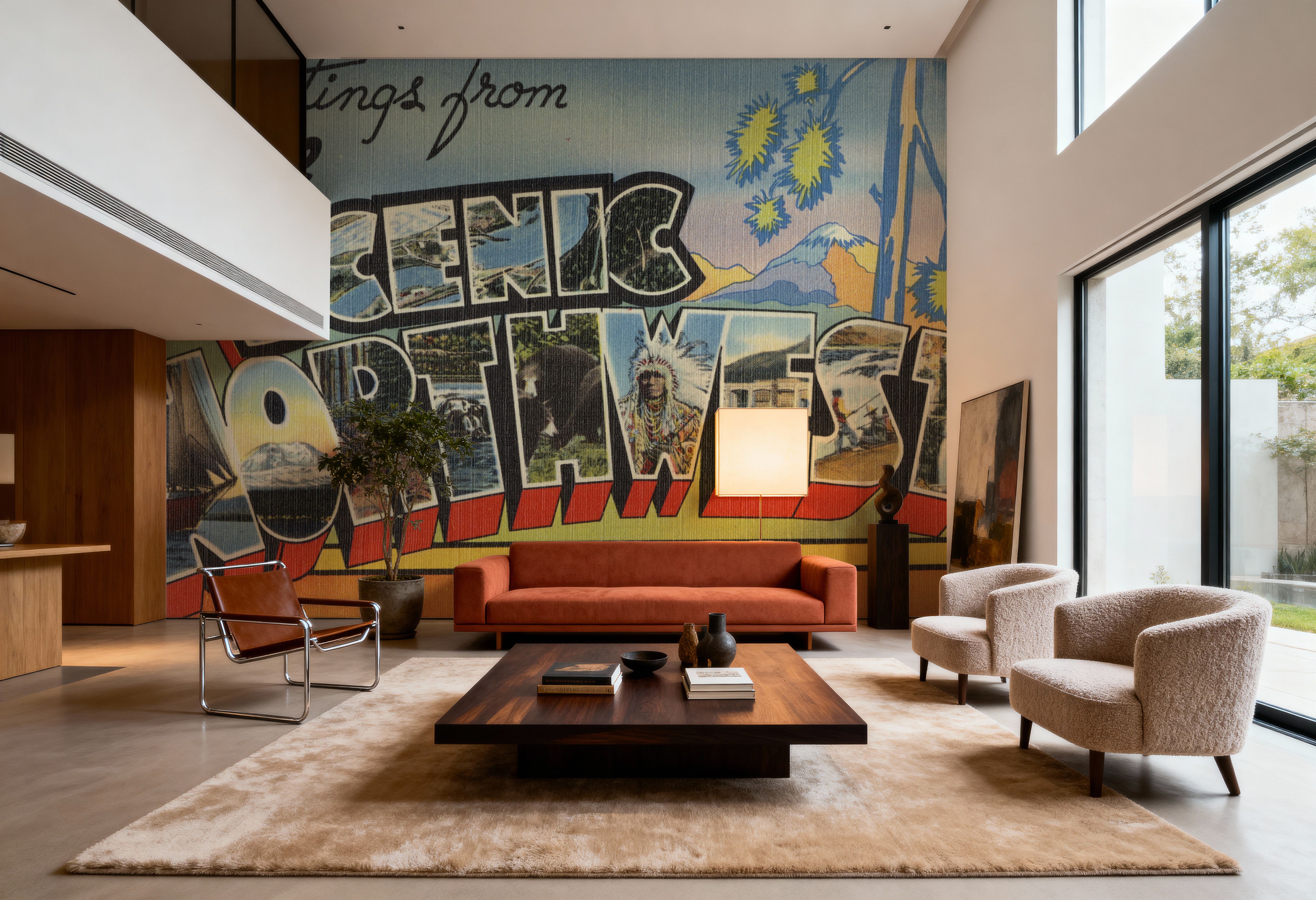 Greetings from the Scenic Northwest - Screenprint Postcard