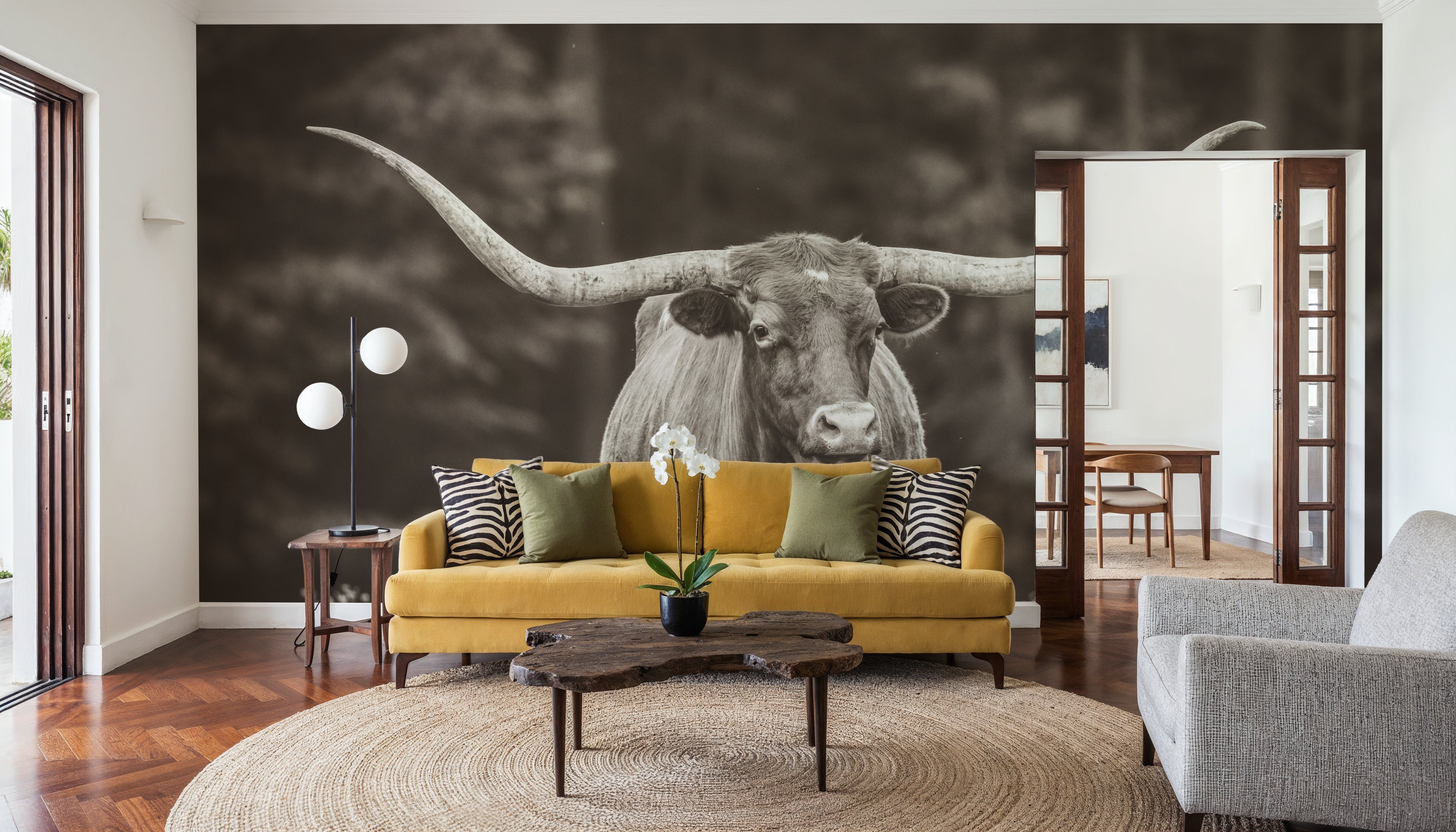 Longhorn Flowers Sepia