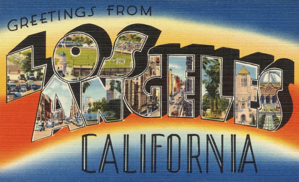 Greetings from Los Angeles - Screenprint Postcard