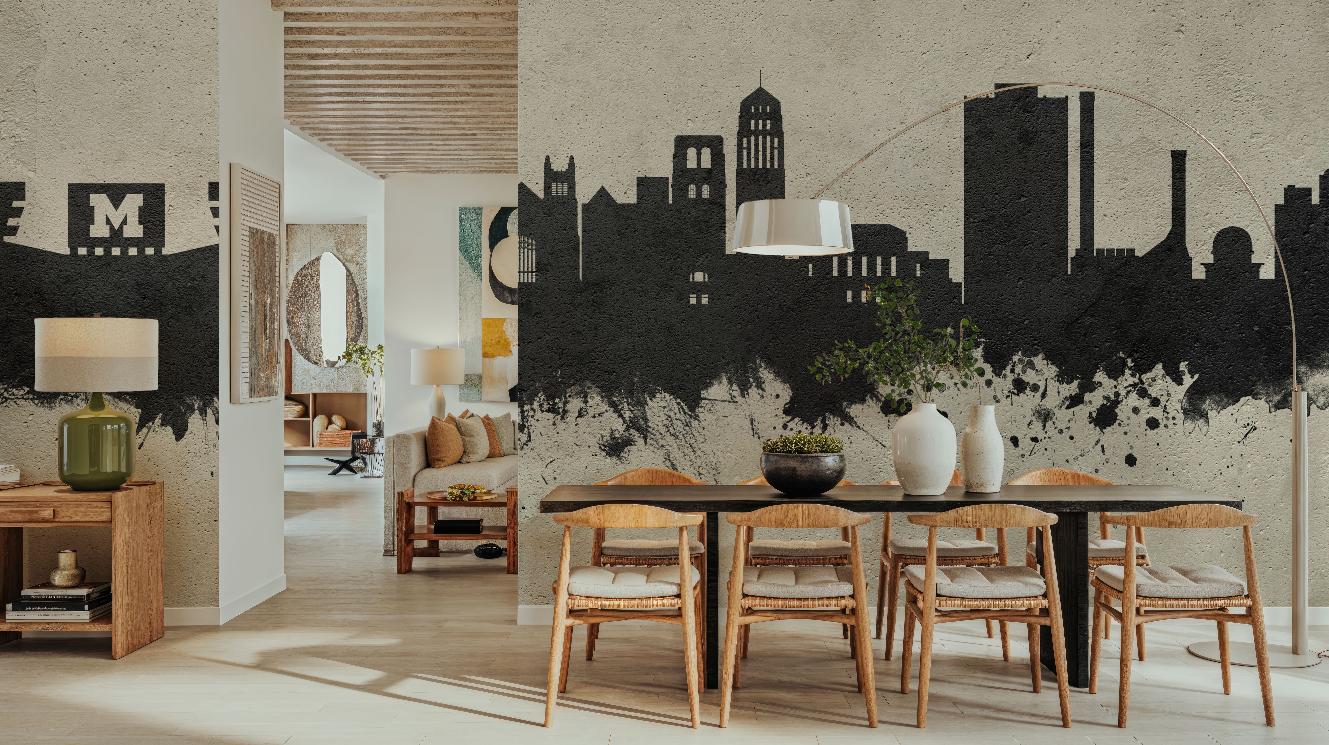 Ann Arbor Michigan Skyline Concrete