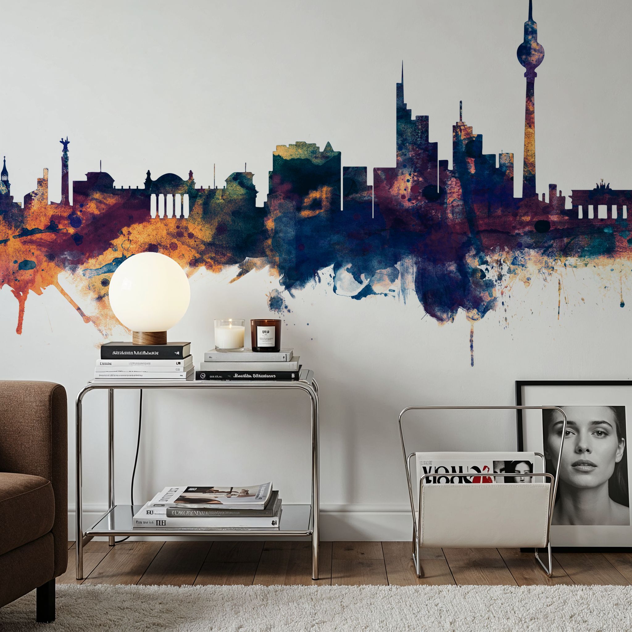 Berlin Skyline Blue & Bronze