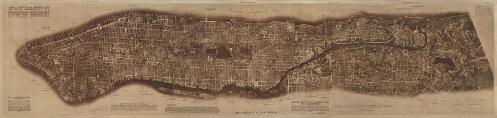 Manhattan from Above 1922 Vintage