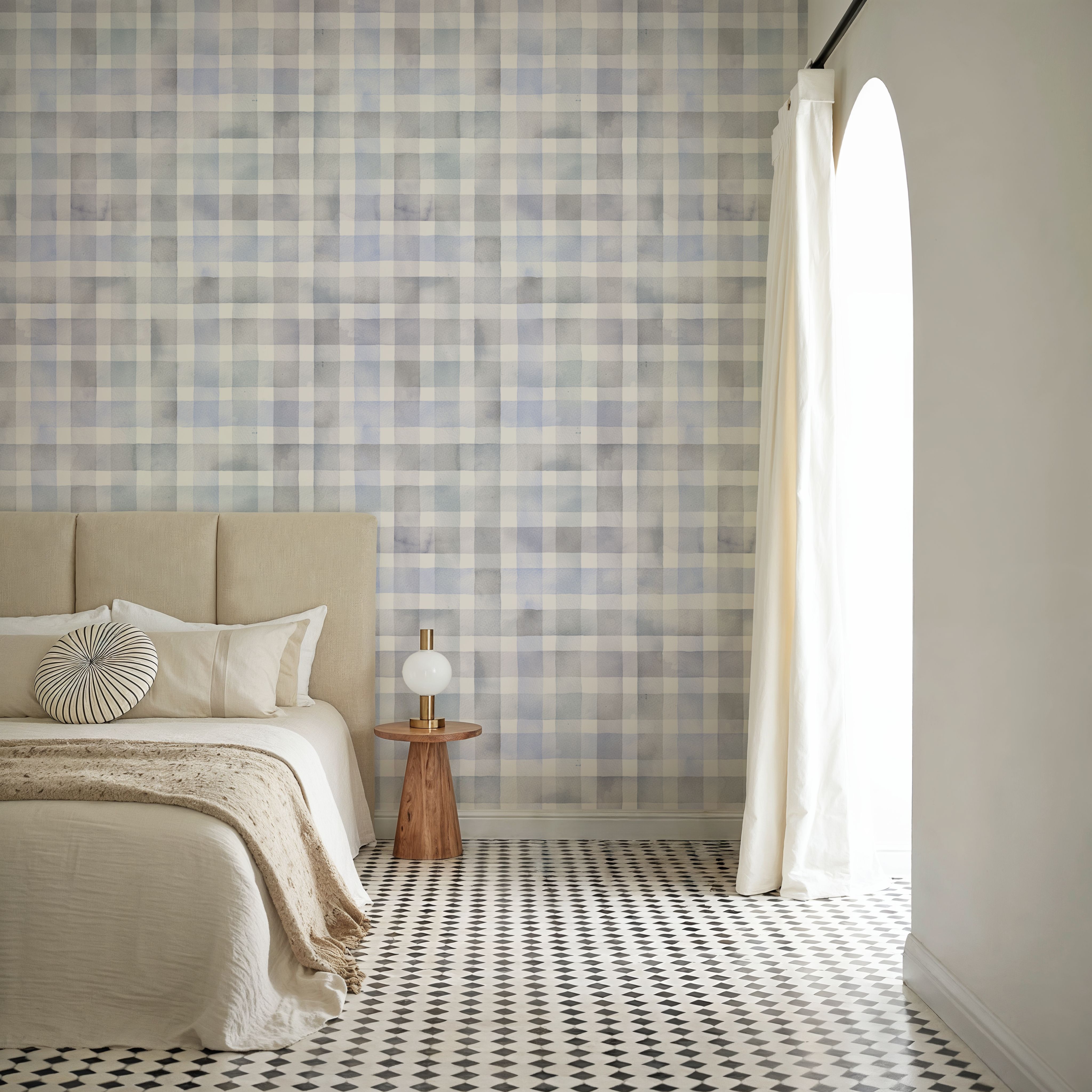 Checkered Watercolor, Stone
