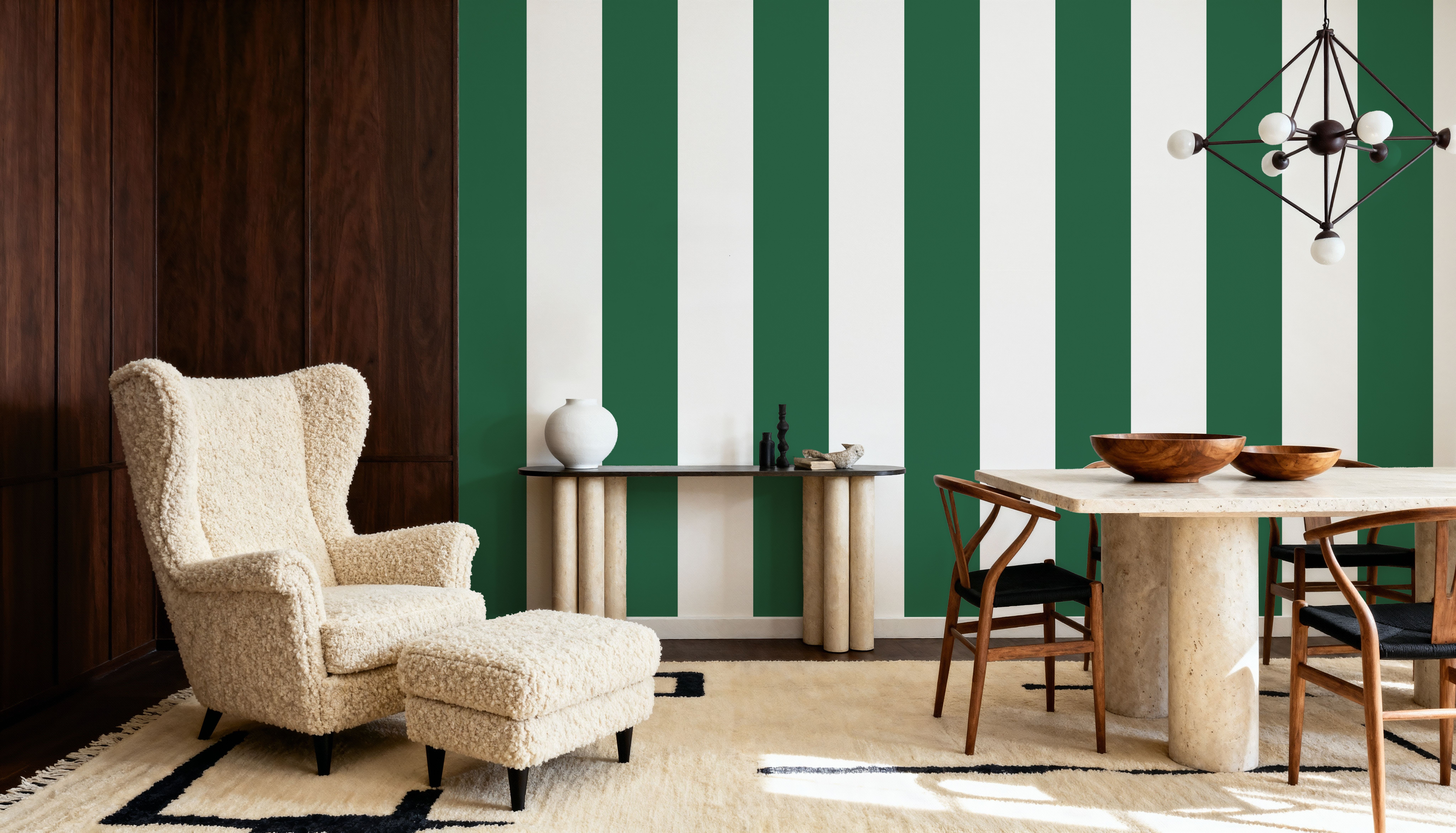 Circus Stripes, Salamander Green