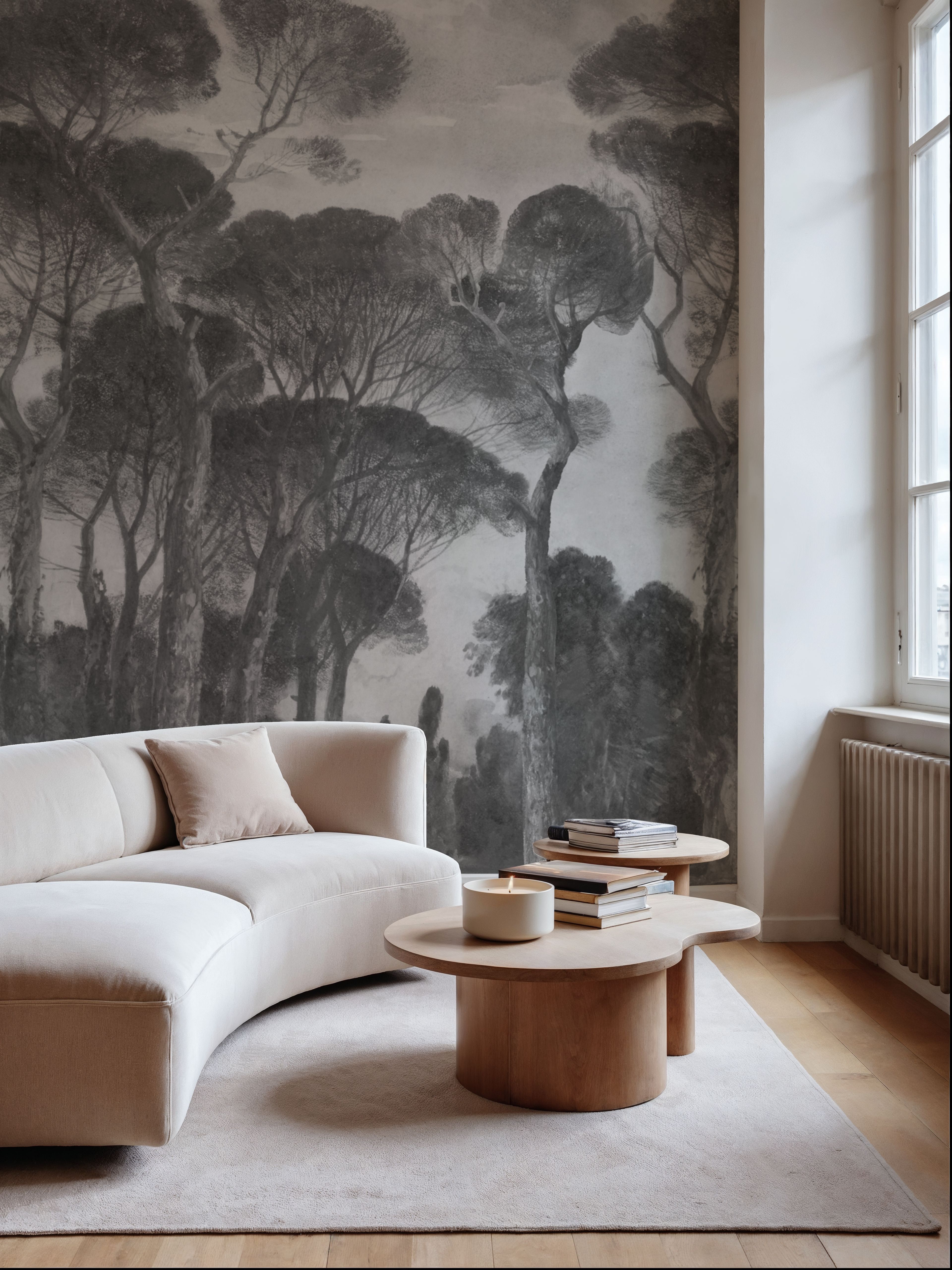 Umbrella Pines Landscape, Gray