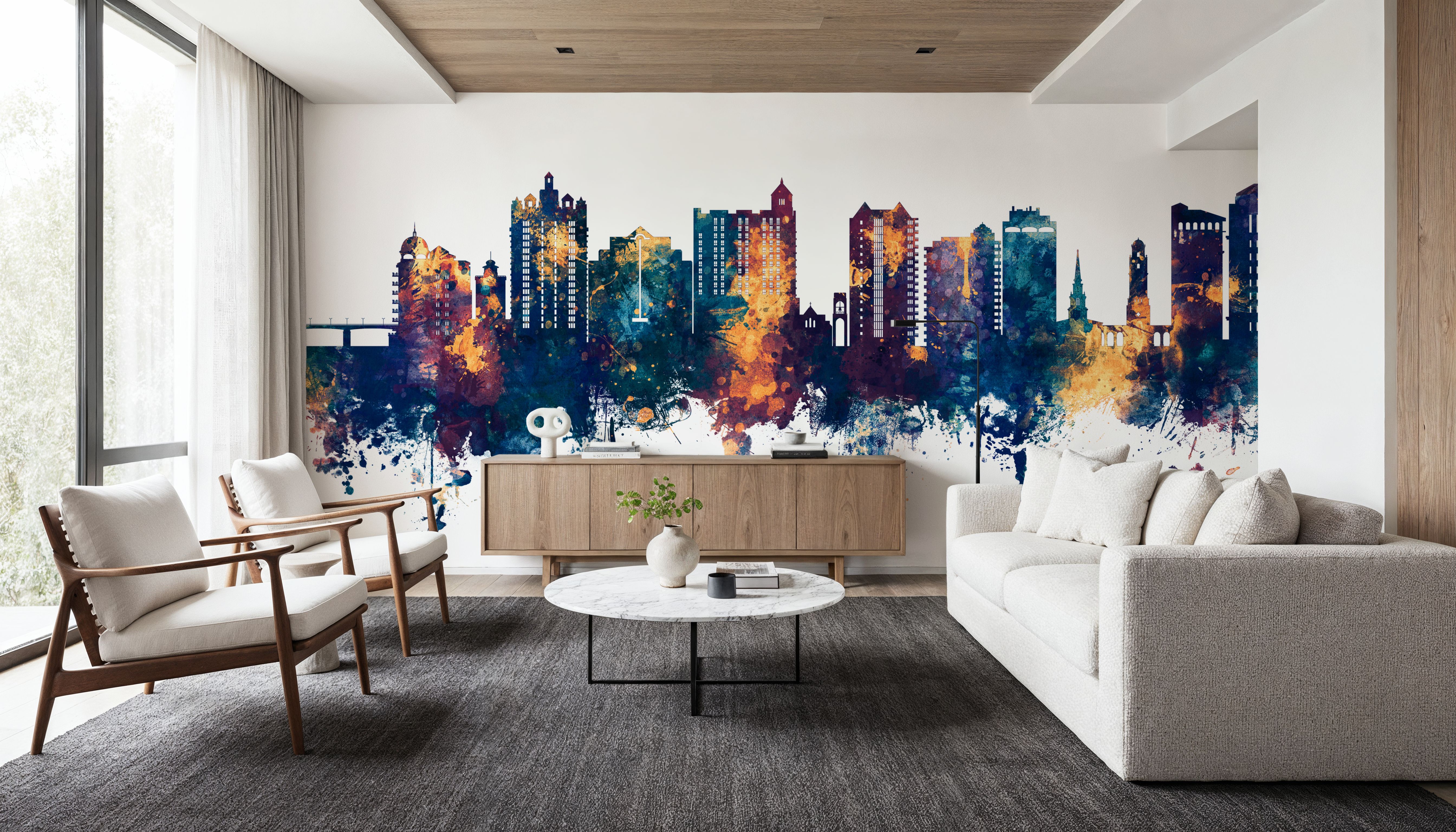 Sarasota Florida Skyline Blue & Bronze