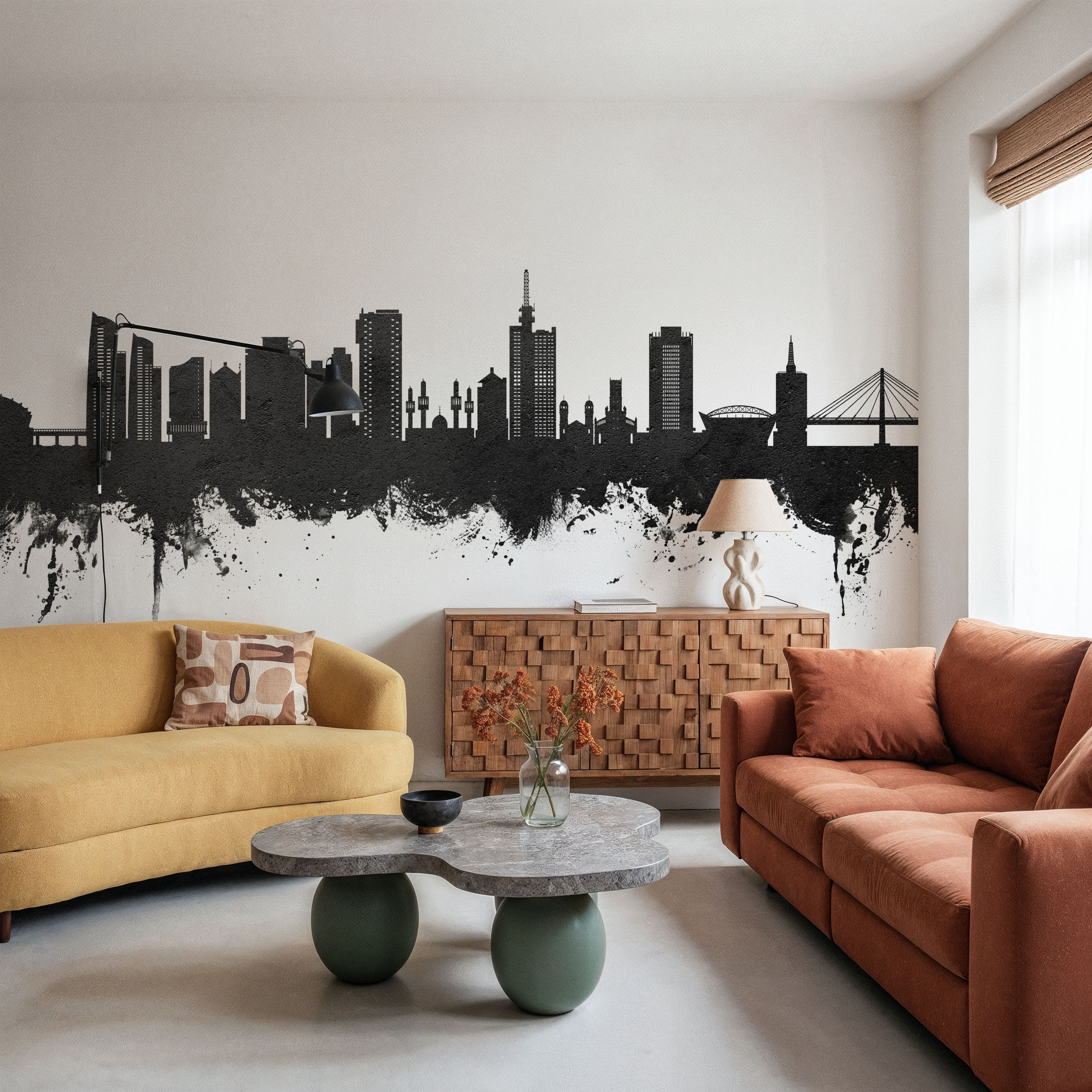 Lagos Nigeria Skyline Black & White