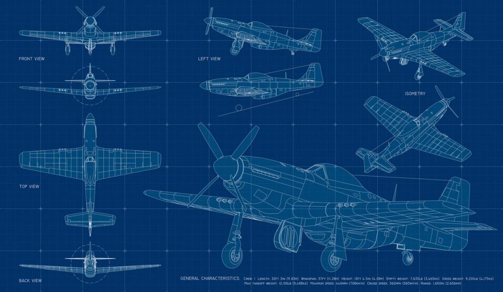 Old Plane Blueprint