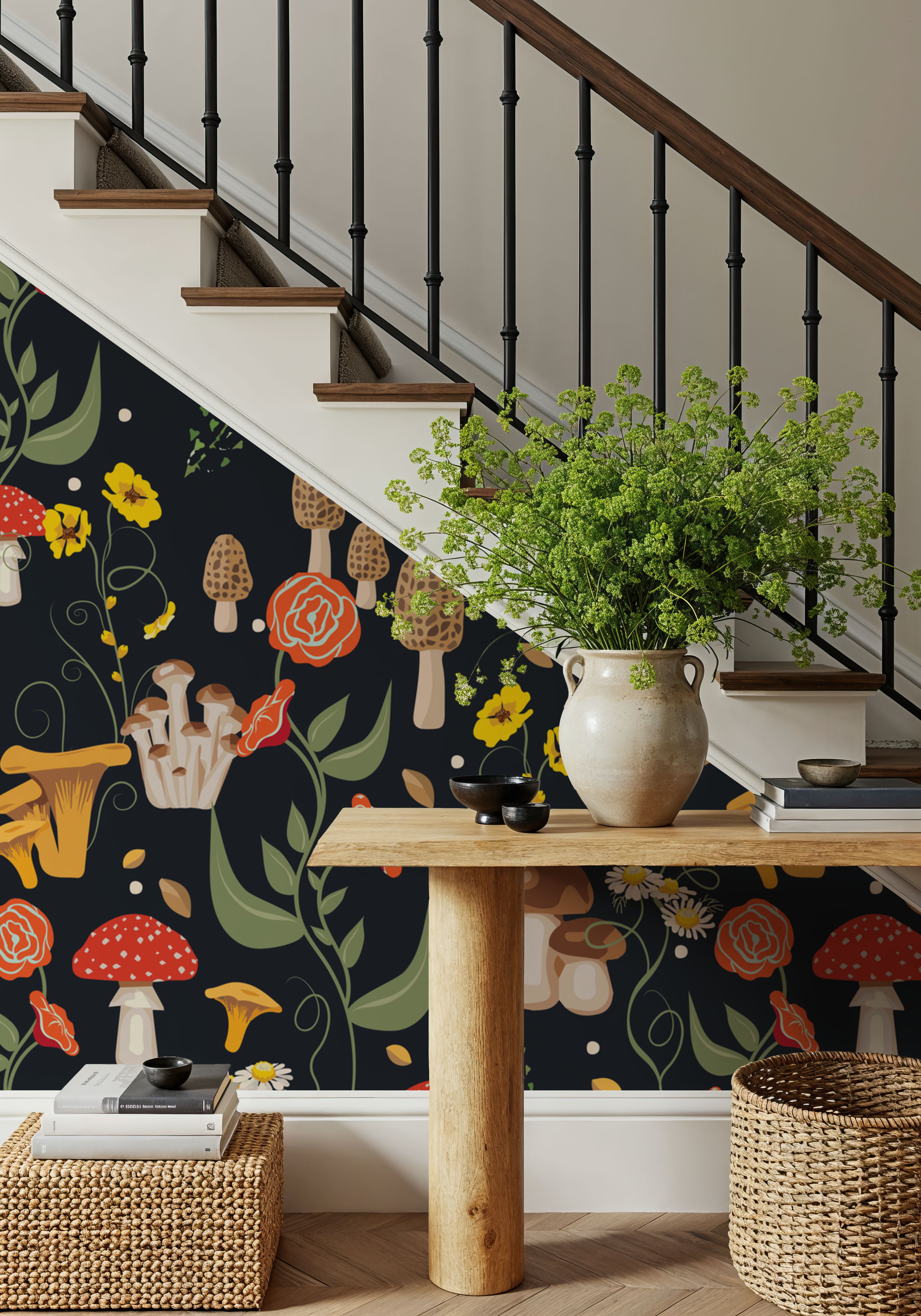 Mushroom Magic, Midnight, Wallpaper