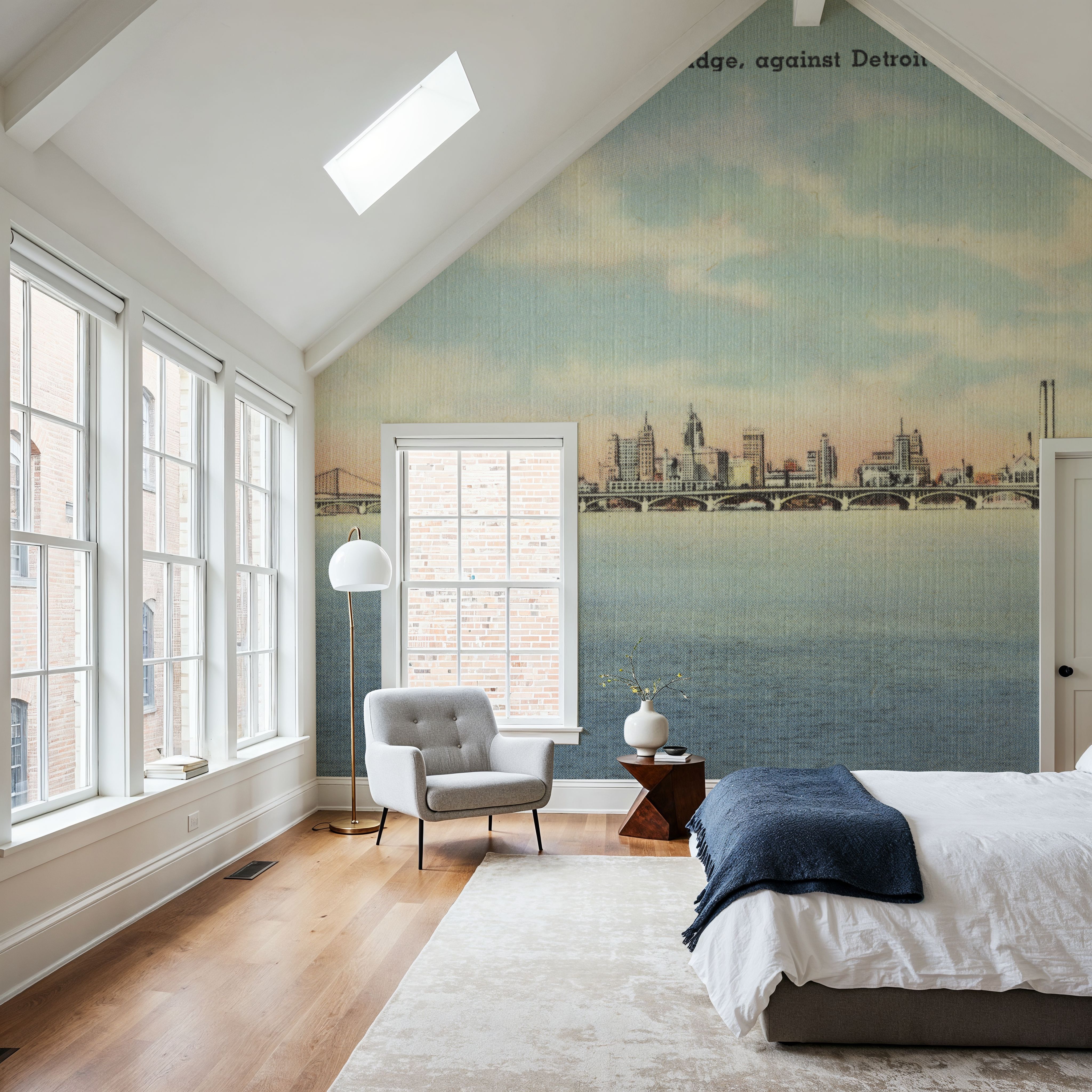 Greetings from Detroit Skyline - Screenprint Postcard