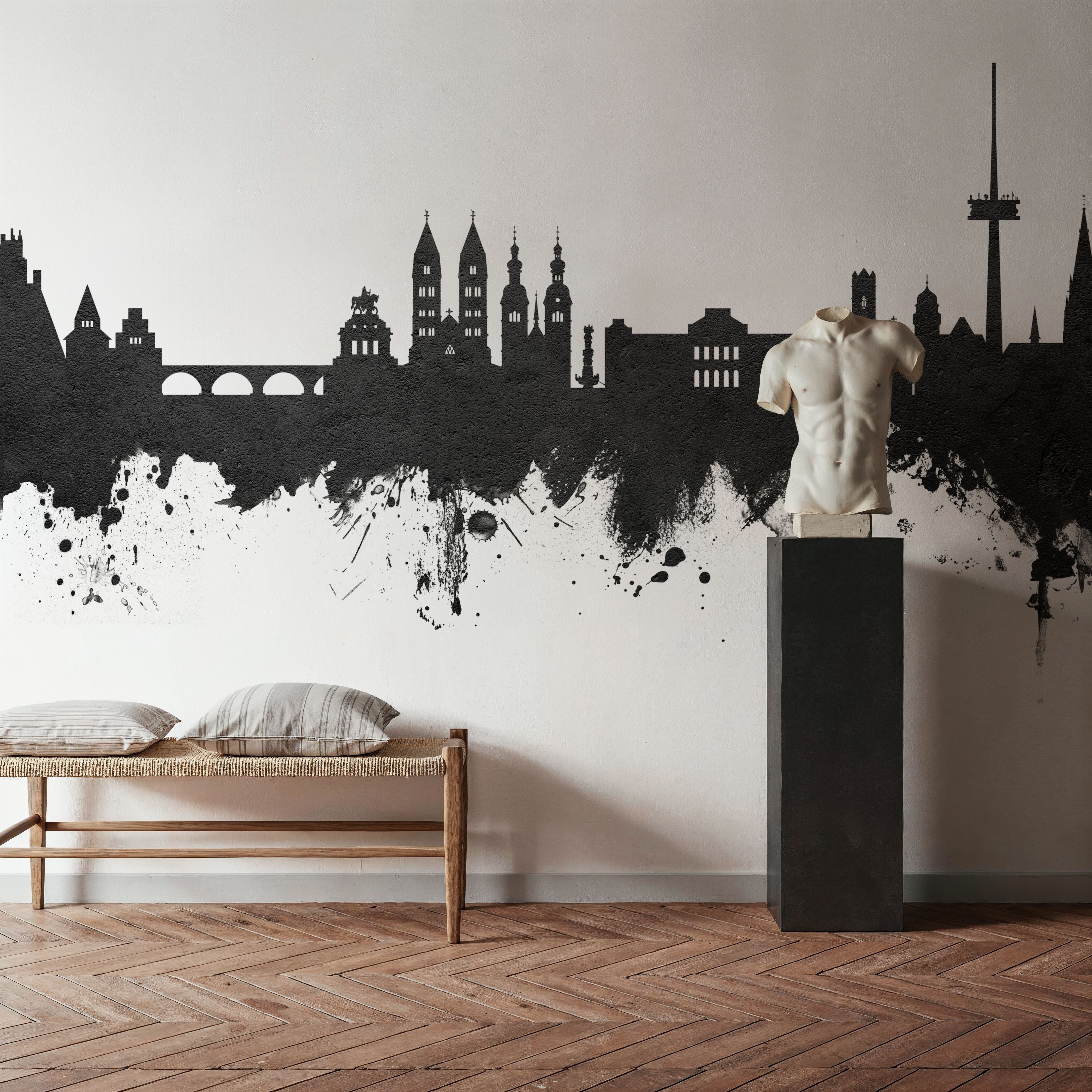 Koblenz Germany Skyline Black & White