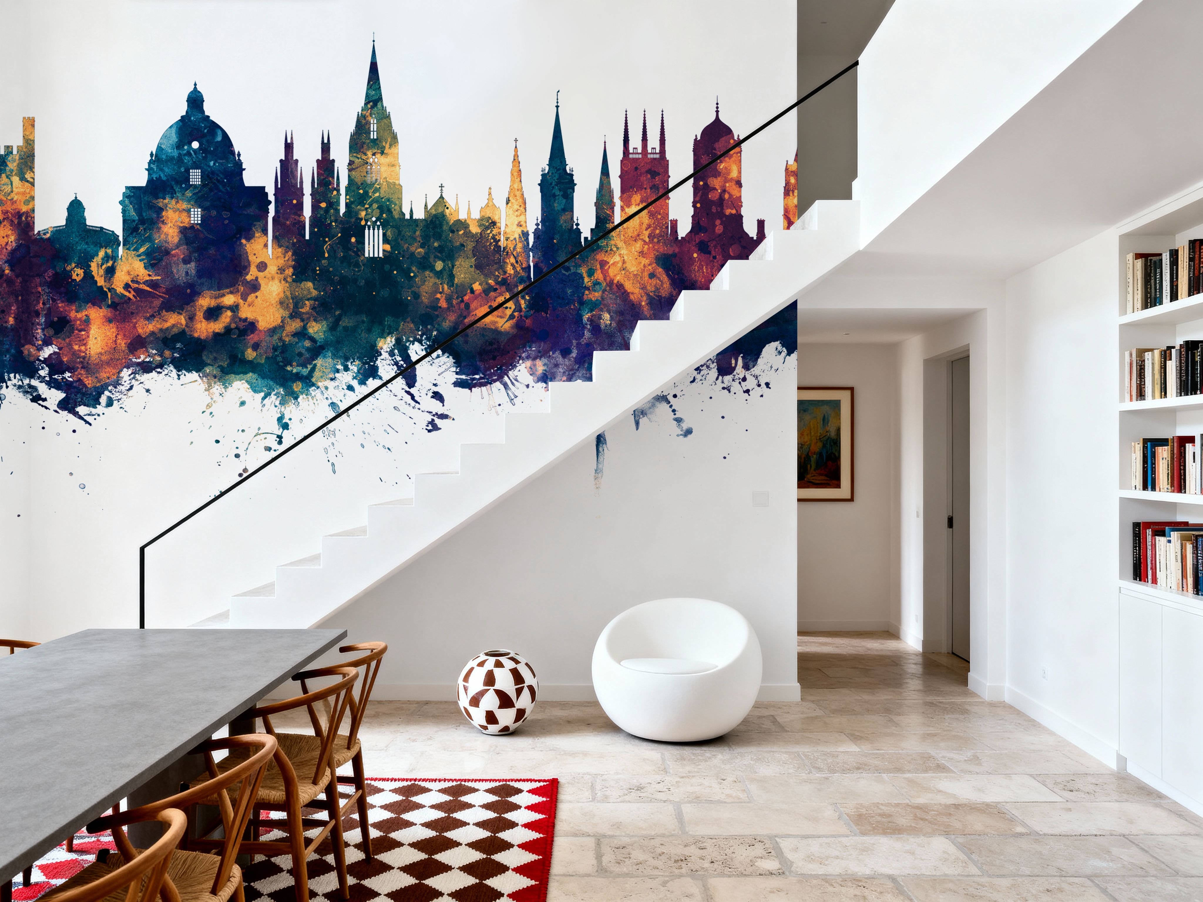 Oxford England Skyline Blue & Bronze