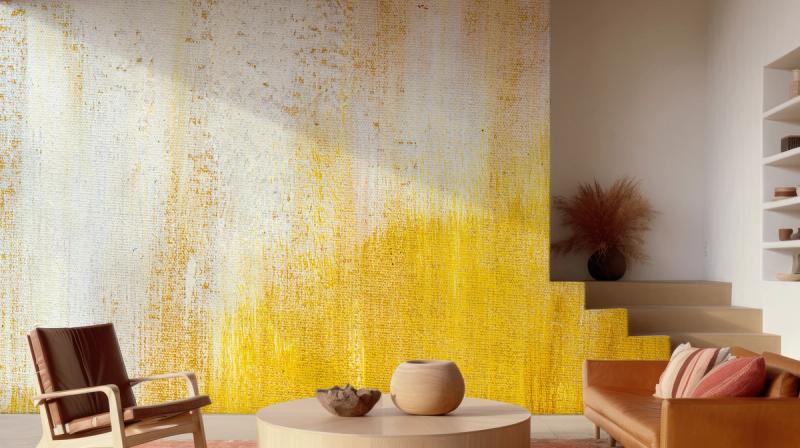 Yellow Merge premium wallpaper mural | Wallism | A creative revolution ...