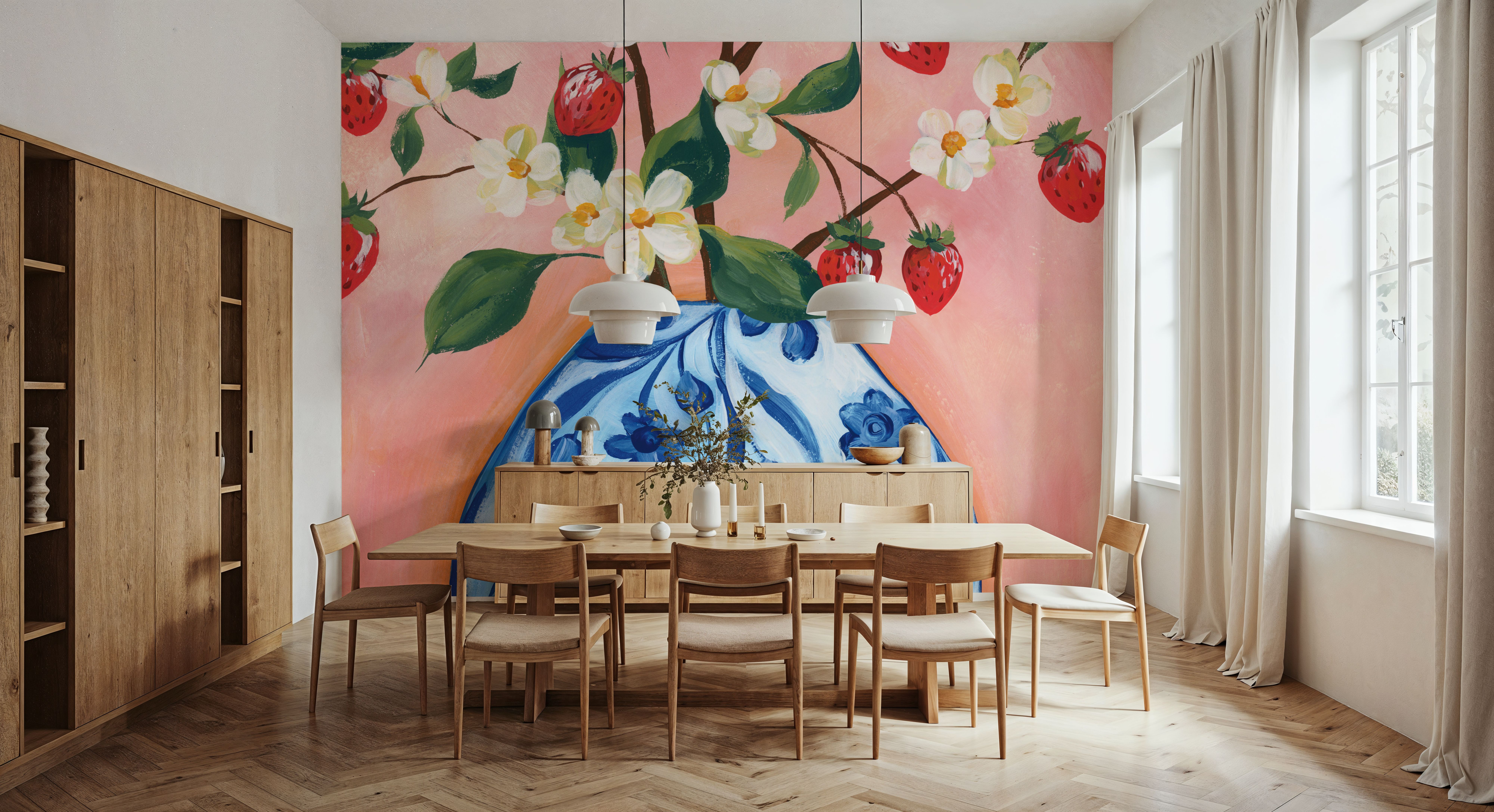 Blooming Strawberry Vase