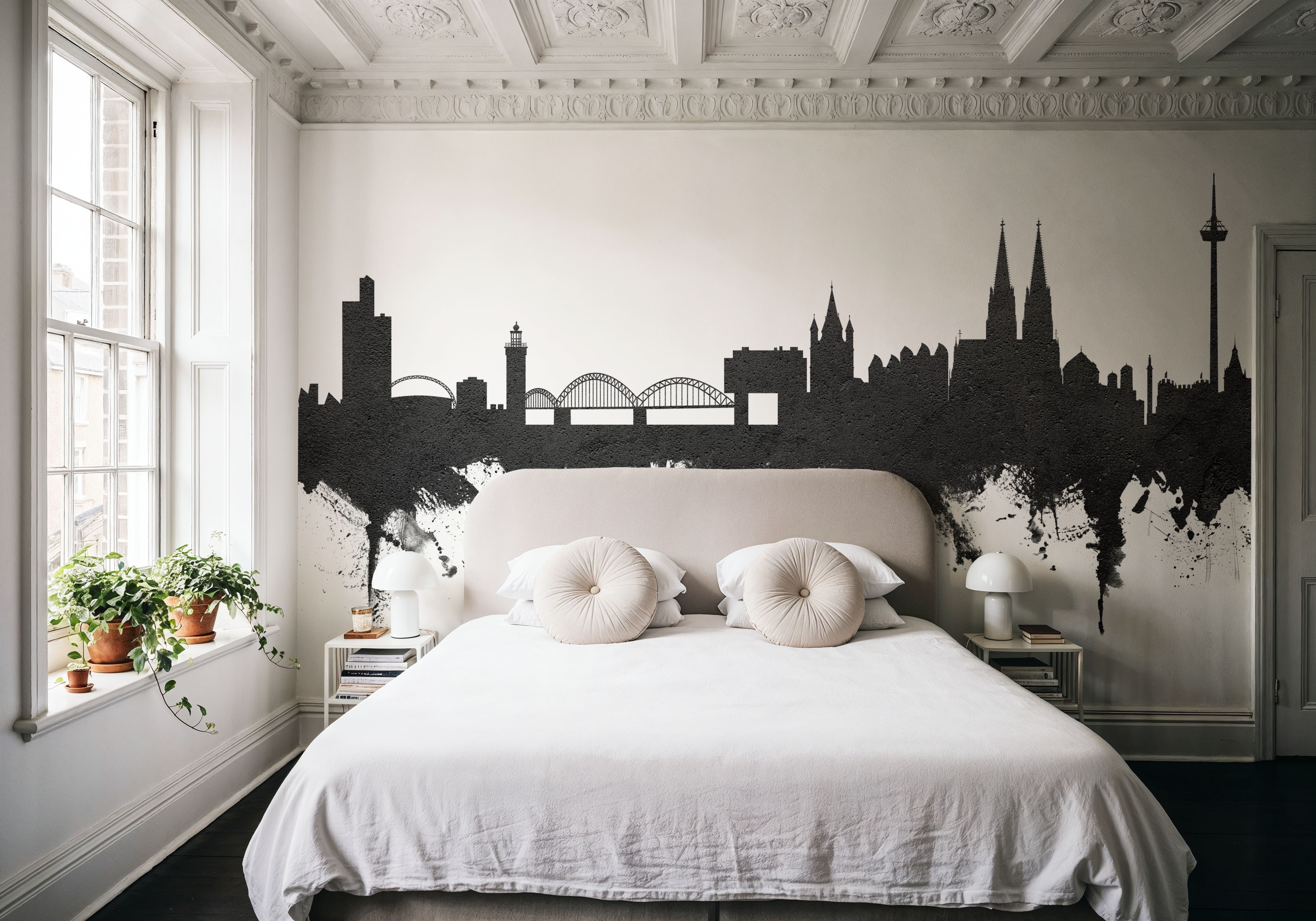 Cologne Germany Skyline Black & White