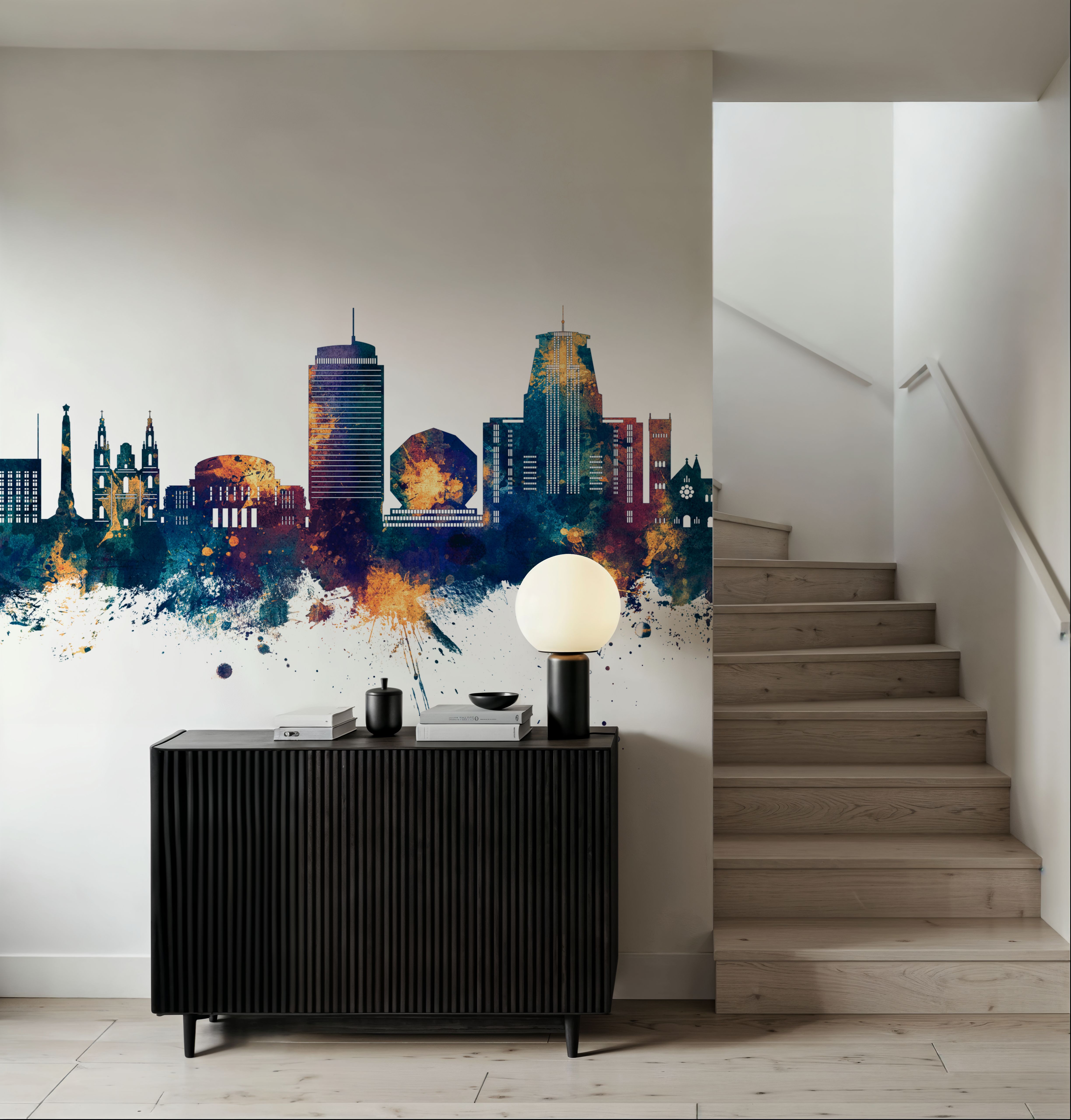 Minsk Belarus Skyline Blue & Bronze