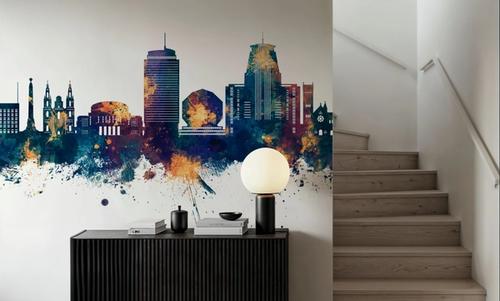 Minsk Belarus Skyline Blue & Bronze