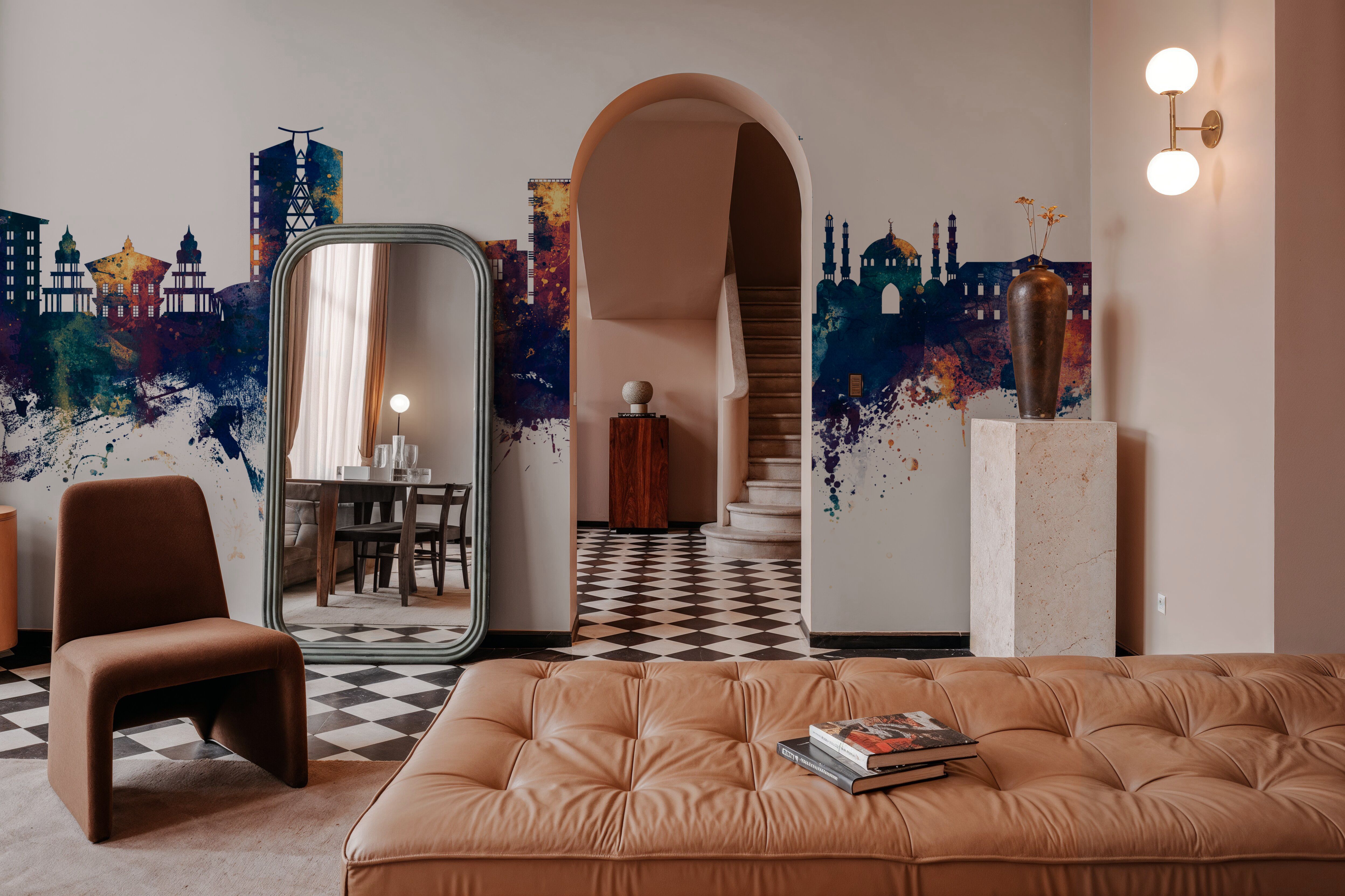 Paramaribo Suriname Skyline Blue & Bronze