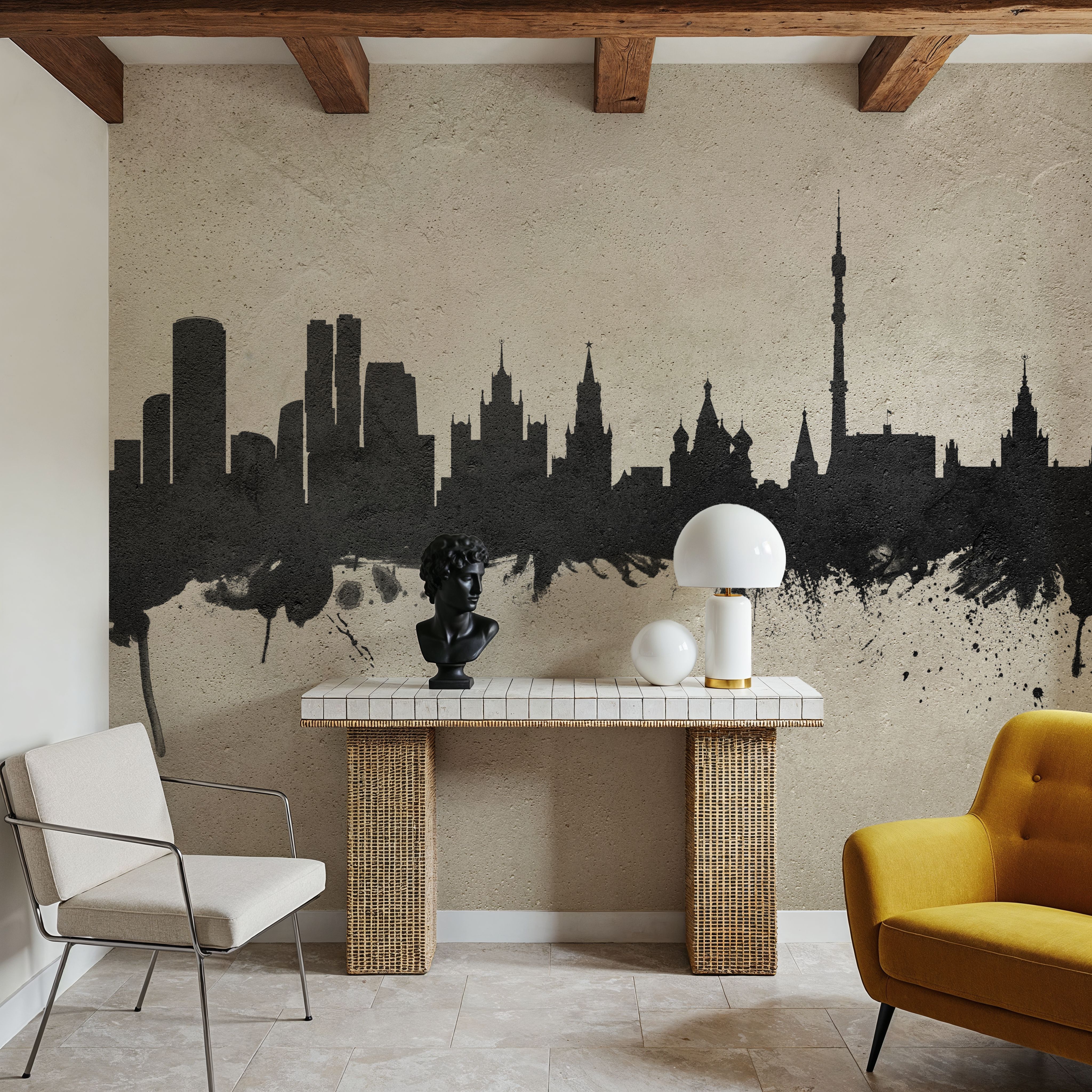 Moscow Russia Skyline Concrete