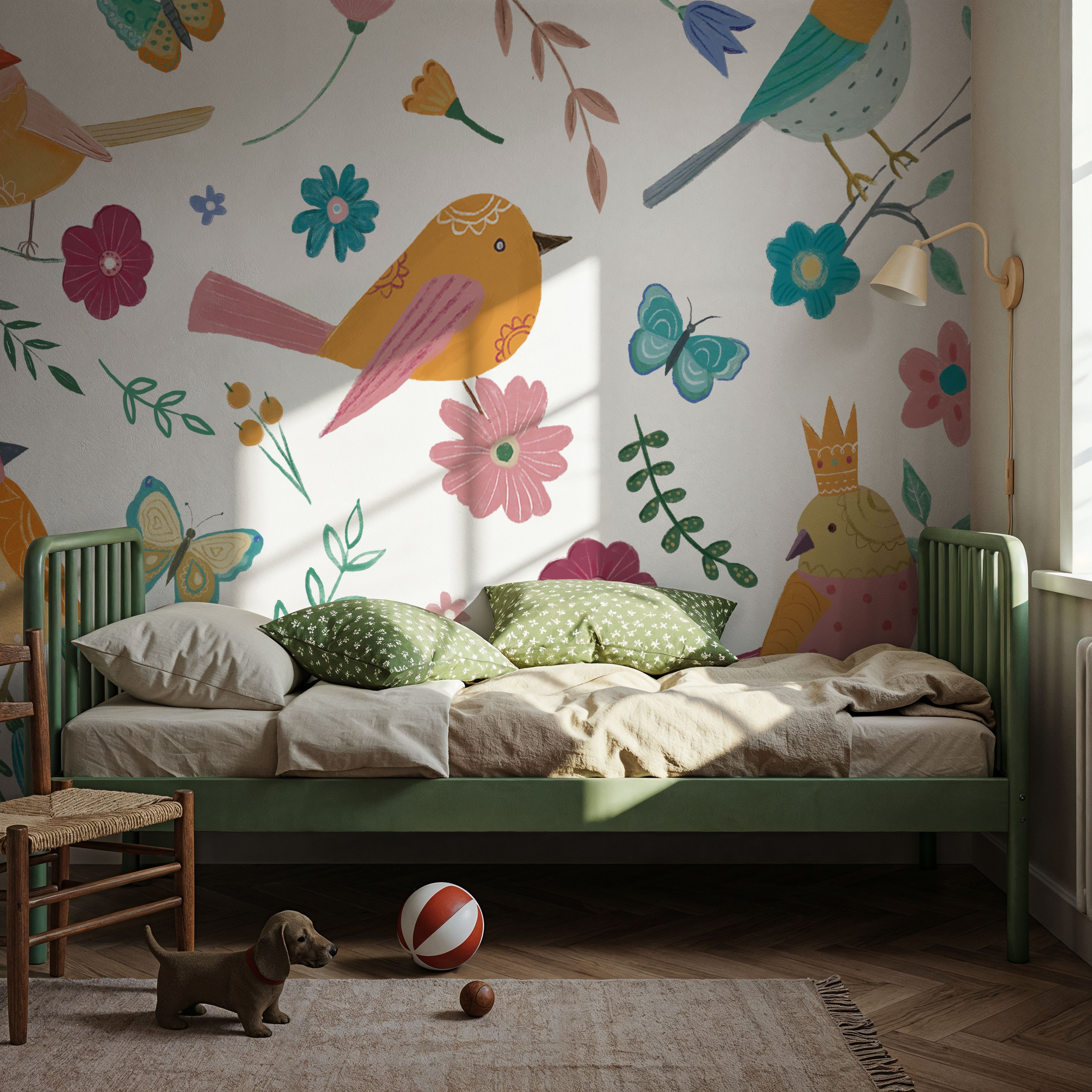 Royal Birds on White