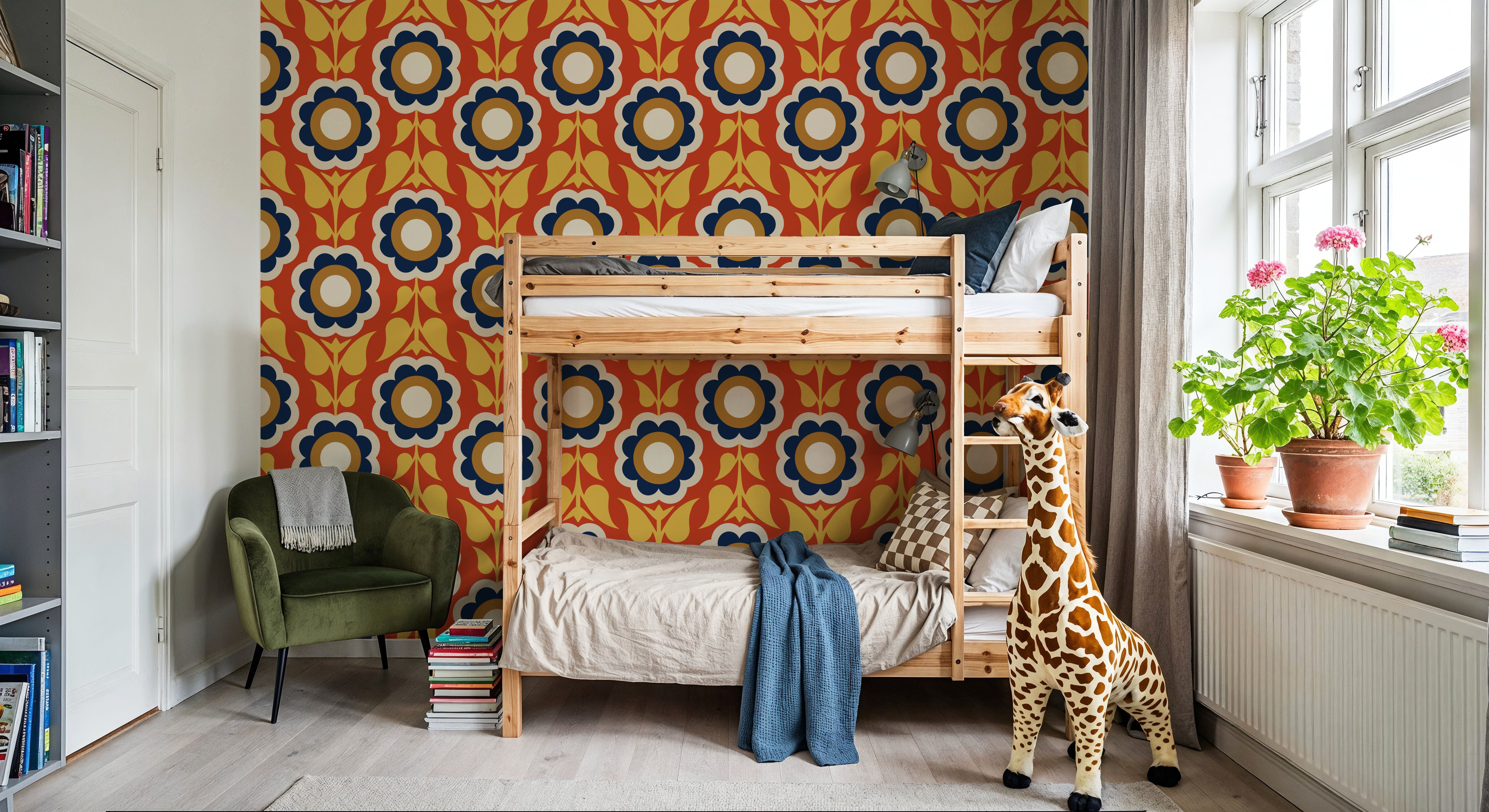 Retro Bold Blooms, Autumn