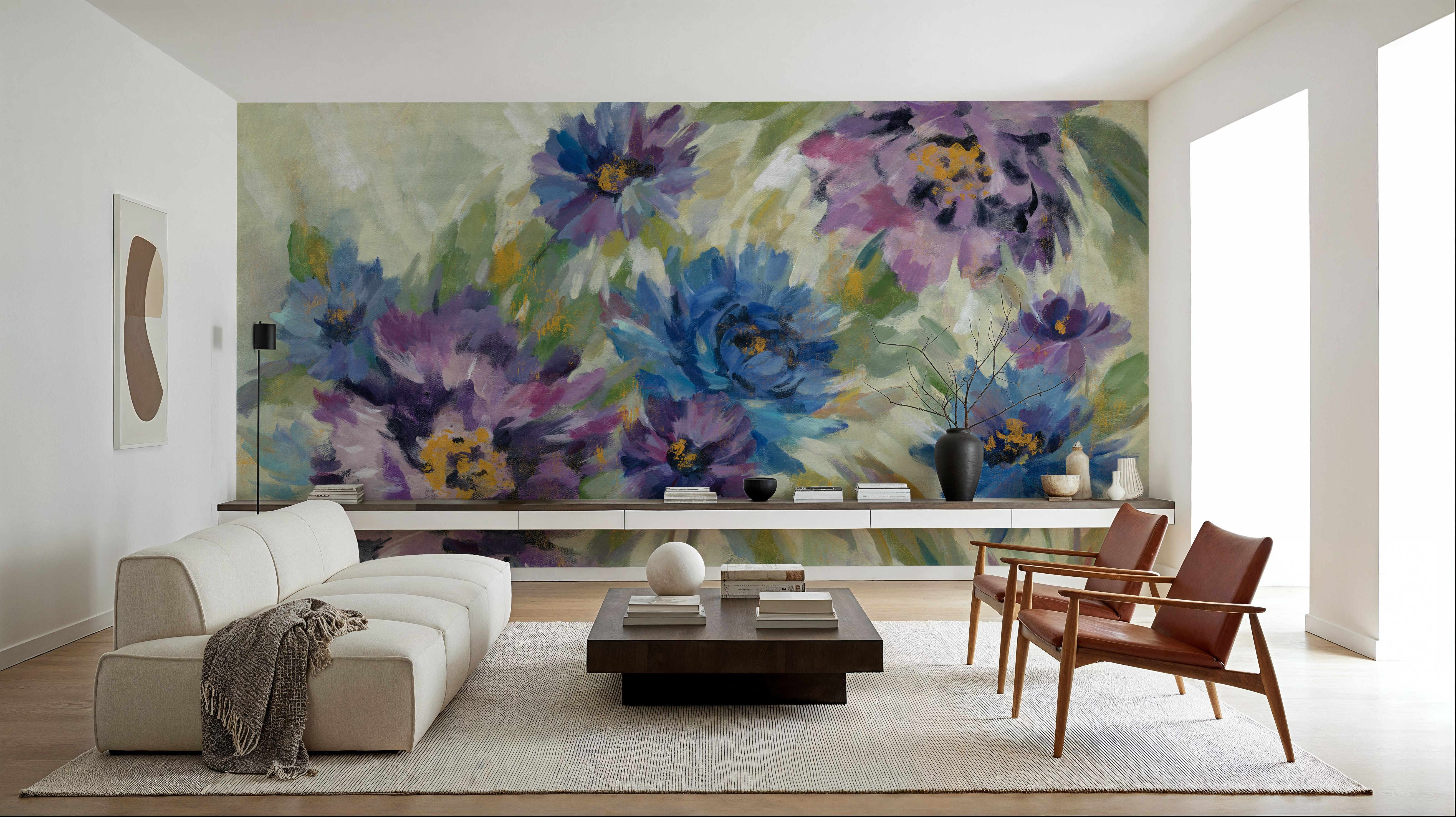 Bold Blue and Lavender Flowers