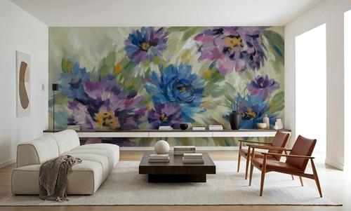 Bold Blue and Lavender Flowers