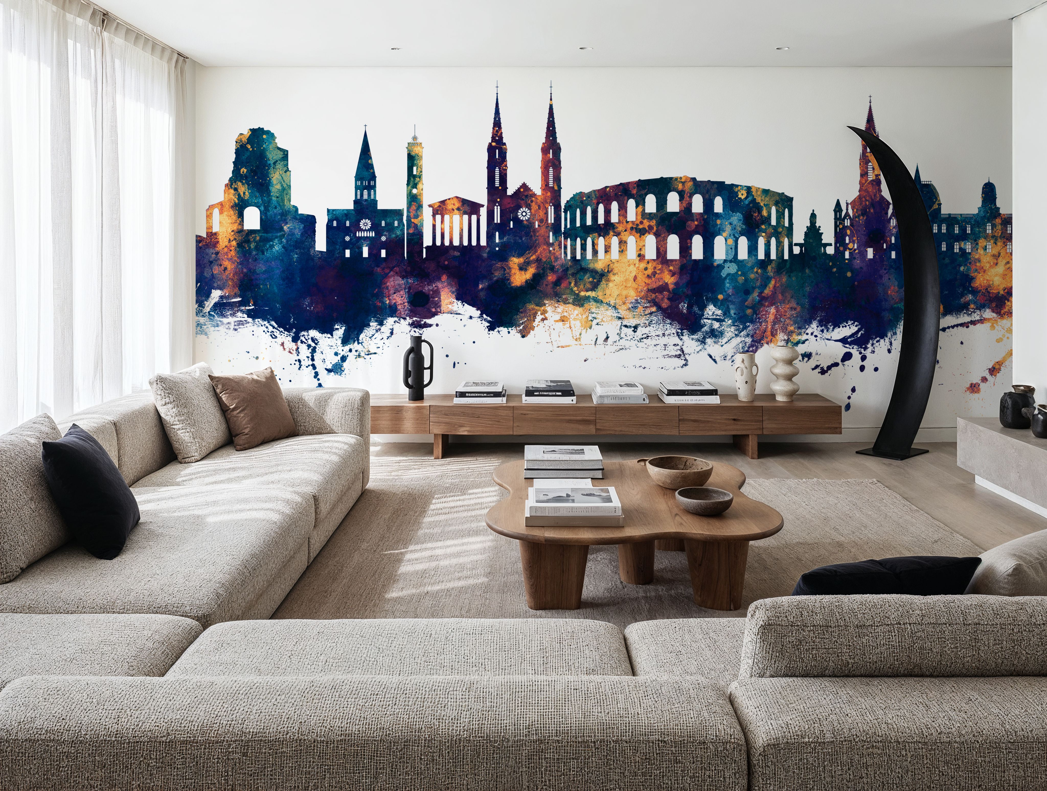 Nîmes France Skyline Blue & Bronze