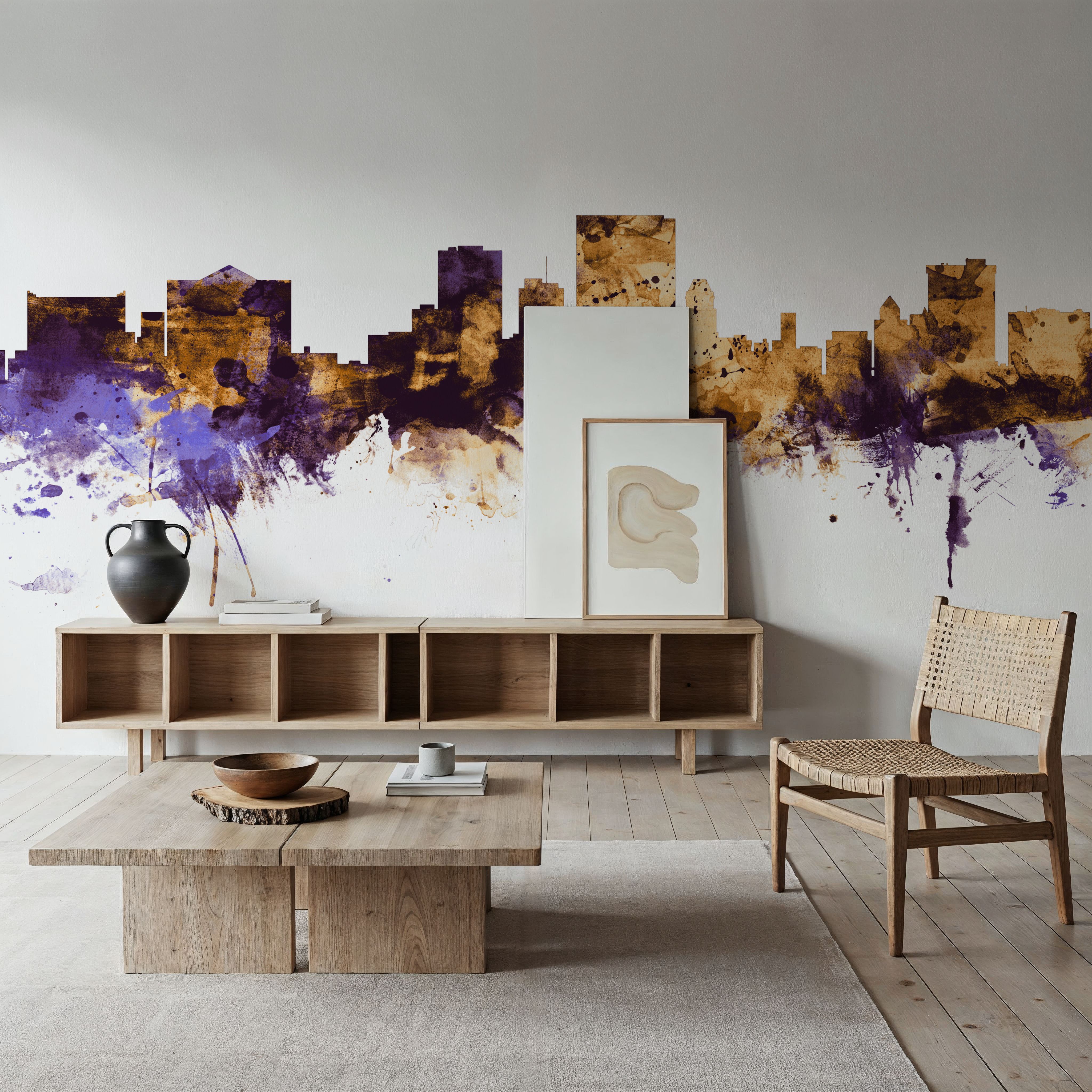 El Paso Texas Skyline Purple & Gold