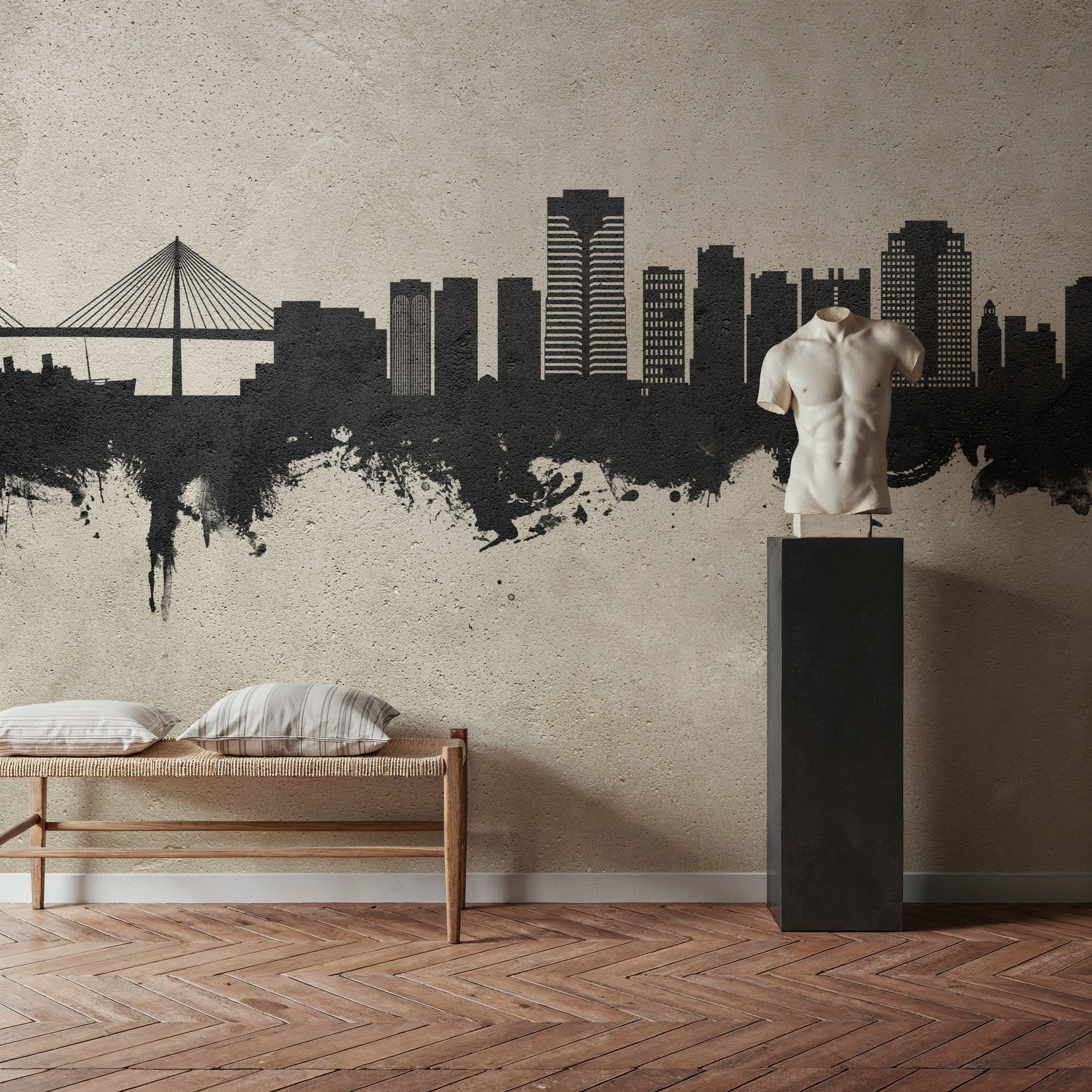 Long Beach California Skyline Concrete