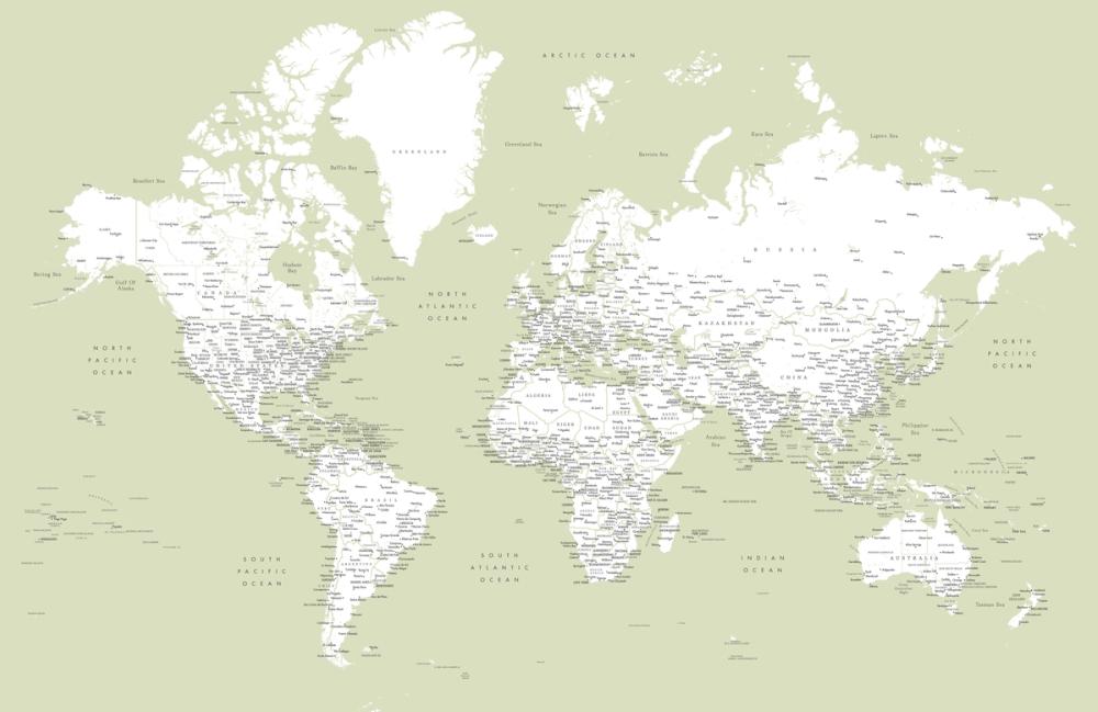 World Map Cities - Xolani