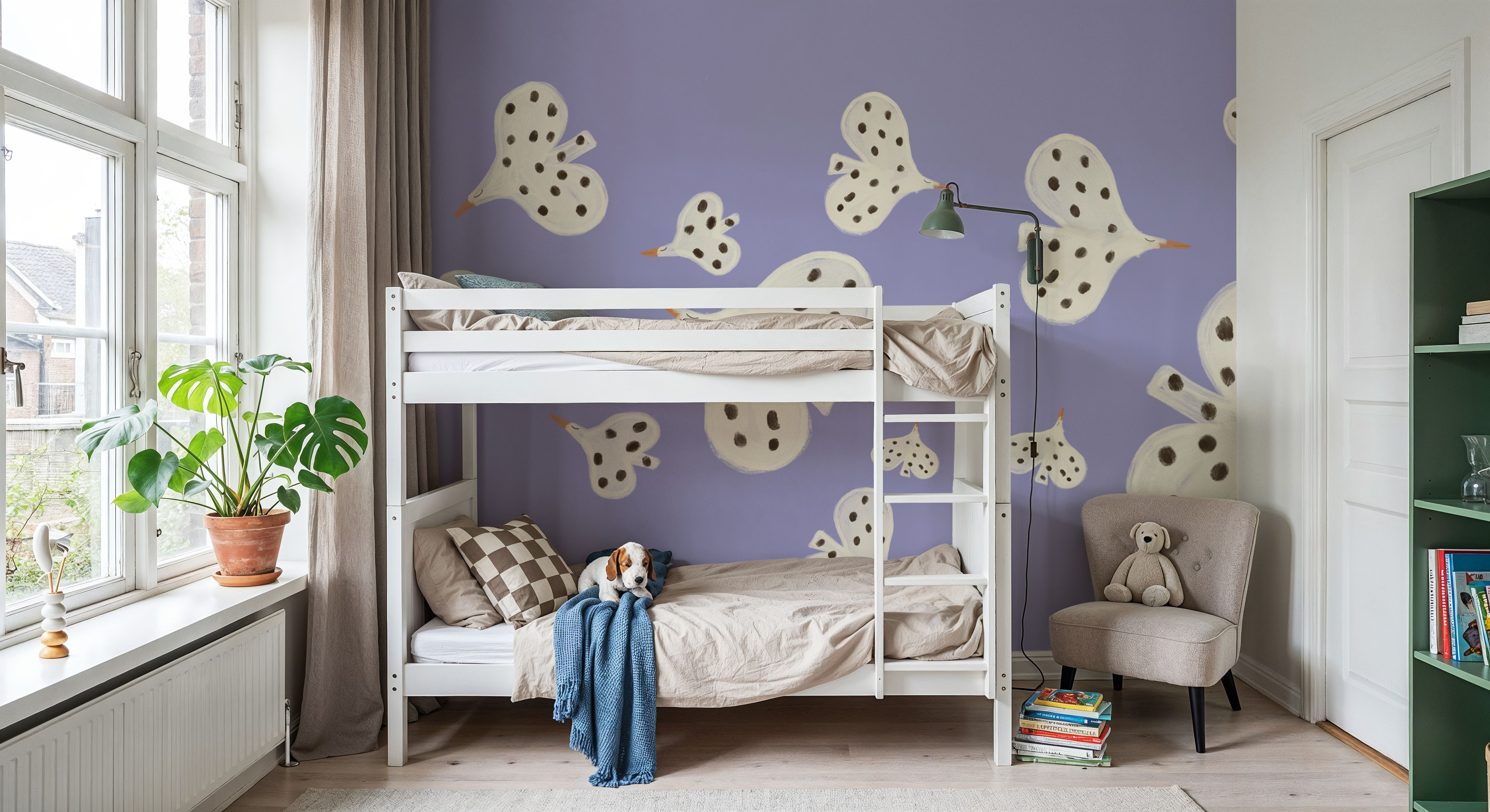 Birds Flying High, Periwinkle, Tapeten