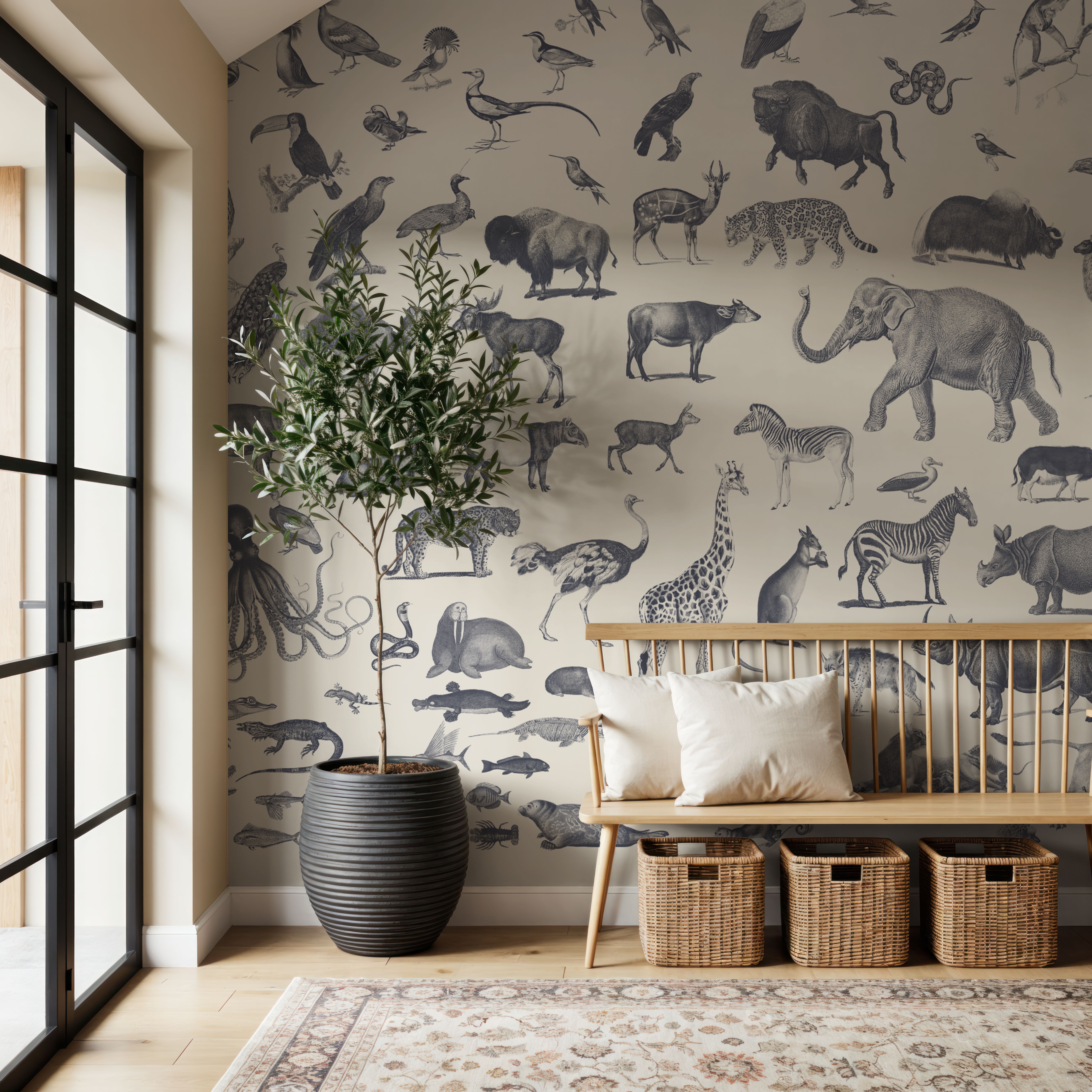 Vintage Animals, Soft Grey